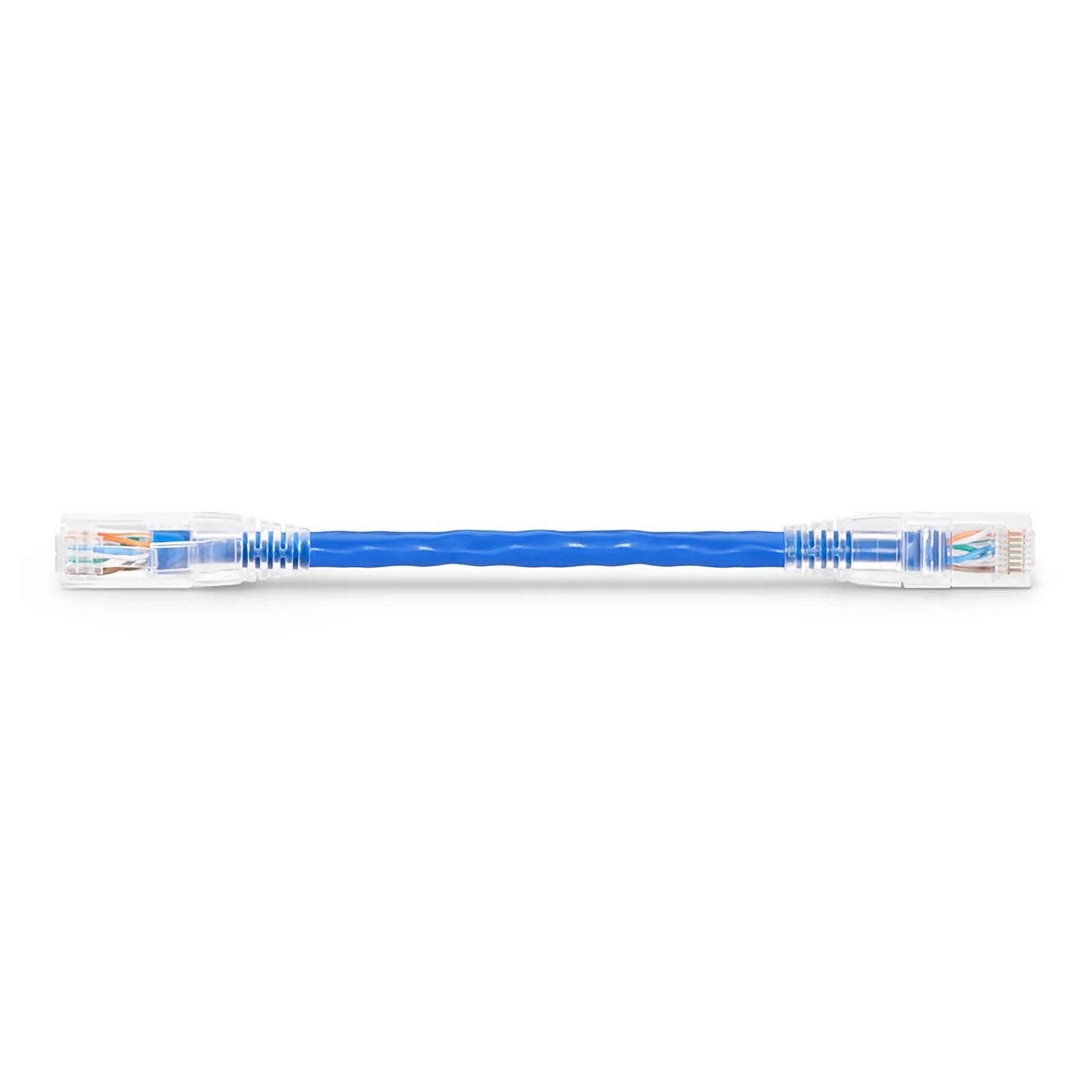 6in (0.15m) Cat6a 24AWG Snagless Unshielded (U/UTP) LSZH Ethernet Network Patch Cable, Blue