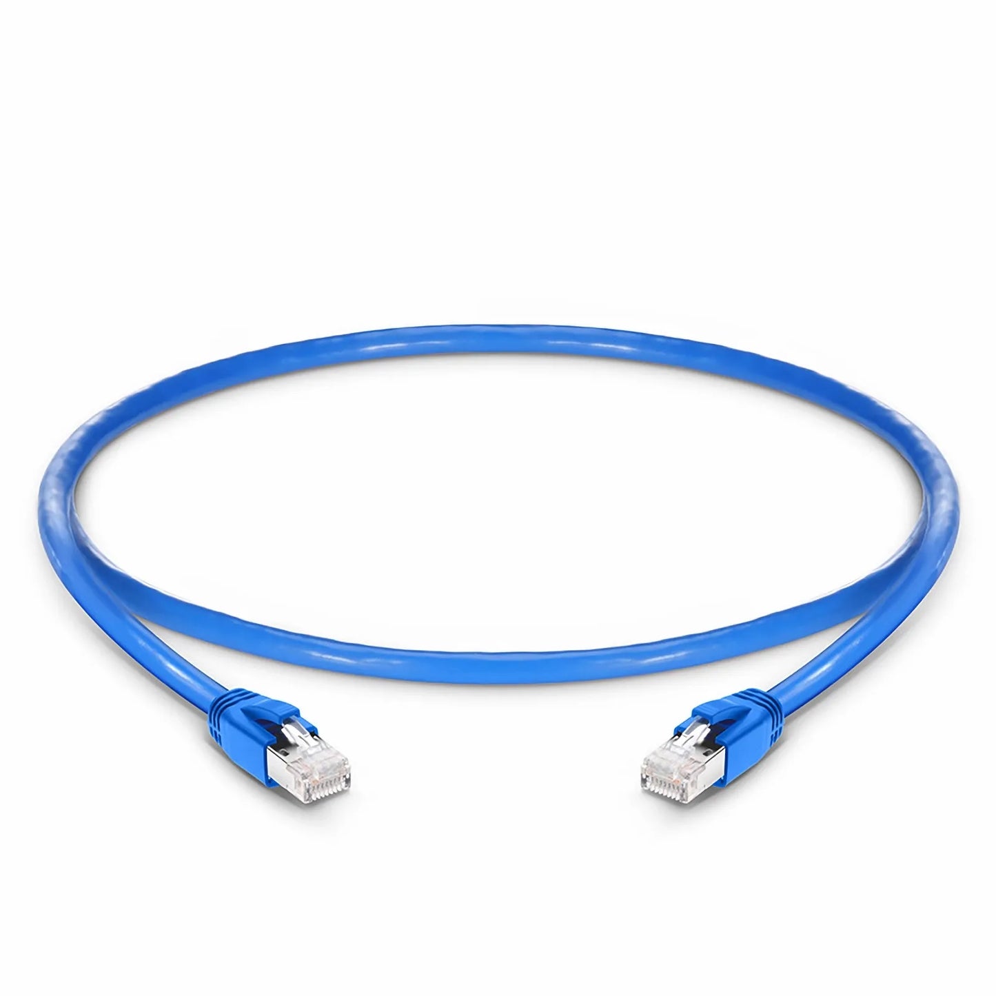 1ft (0.3m) Cat6a 23AWG Snagless Shielded (F/FTP) LSZH Ethernet Network Patch Cable, Blue