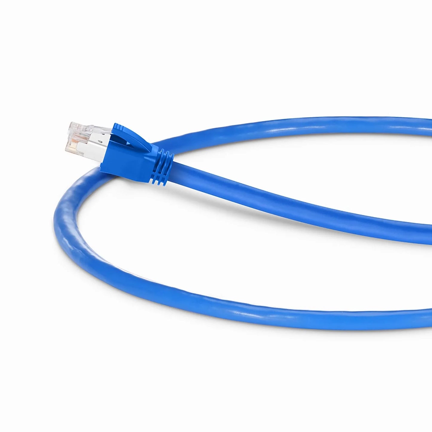 1ft (0.3m) Cat6a 23AWG Snagless Shielded (F/FTP) LSZH Ethernet Network Patch Cable, Blue