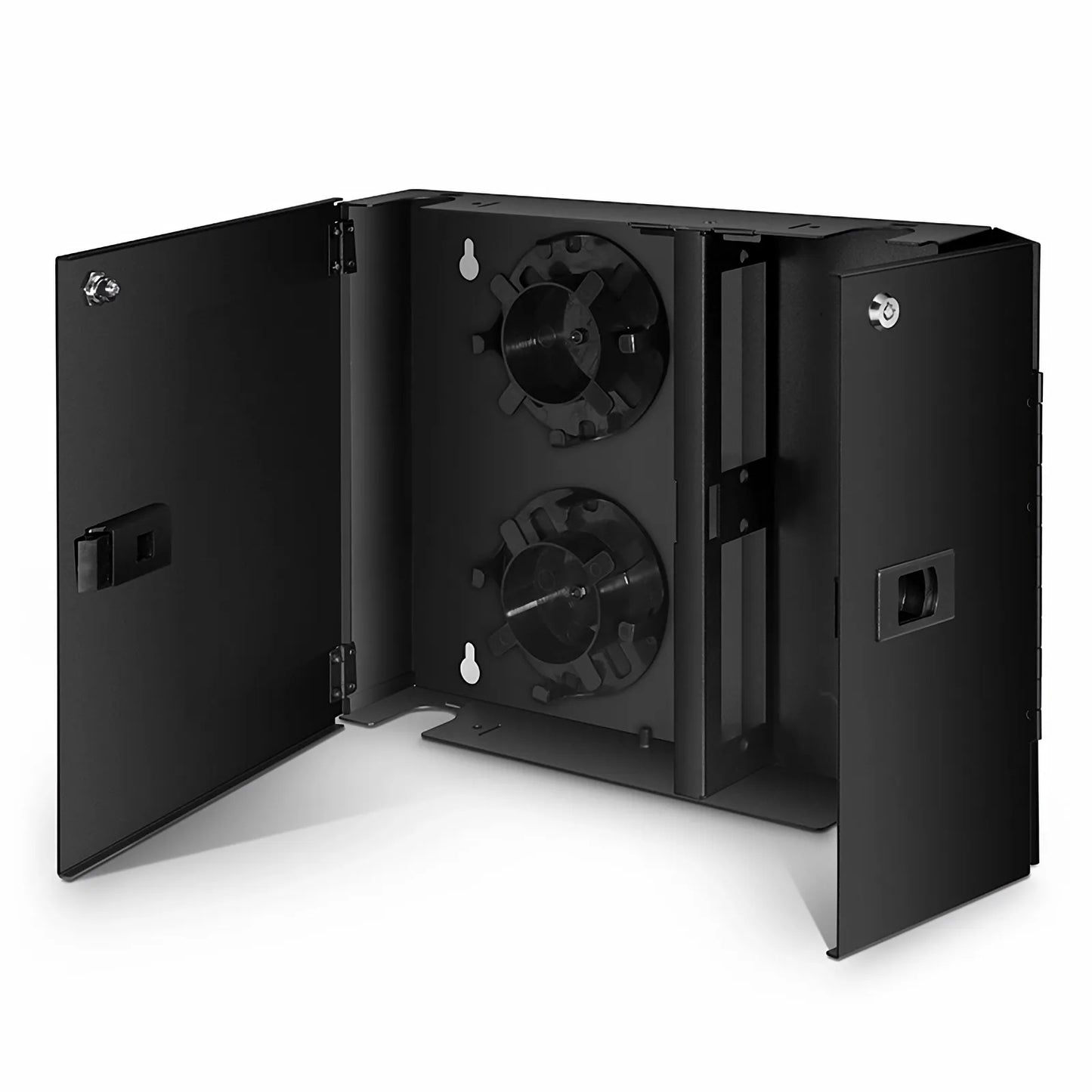 FHD™ Wall Mount Enclosure Unloaded, 2 Ports, Holds up to 2 x FHD™ Cassettes or Panels, 2 x Splice Trays, 48 Fibers (LC)