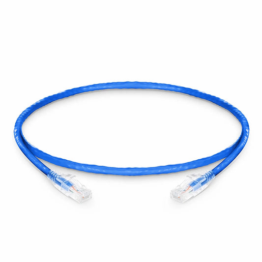 2ft (0.6m) Cat6a 24AWG Snagless Unshielded (U/UTP) LSZH Ethernet Network Patch Cable, Blue