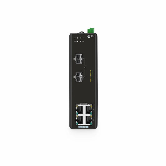 IES3220-4T2F, 4-Port Gigabit Ethernet L2+ Managed Industrial Switch, 4 x 10/100/1000BASE-T, with 2 x 1Gb SFP, -40 to 75°C Operating Temperature