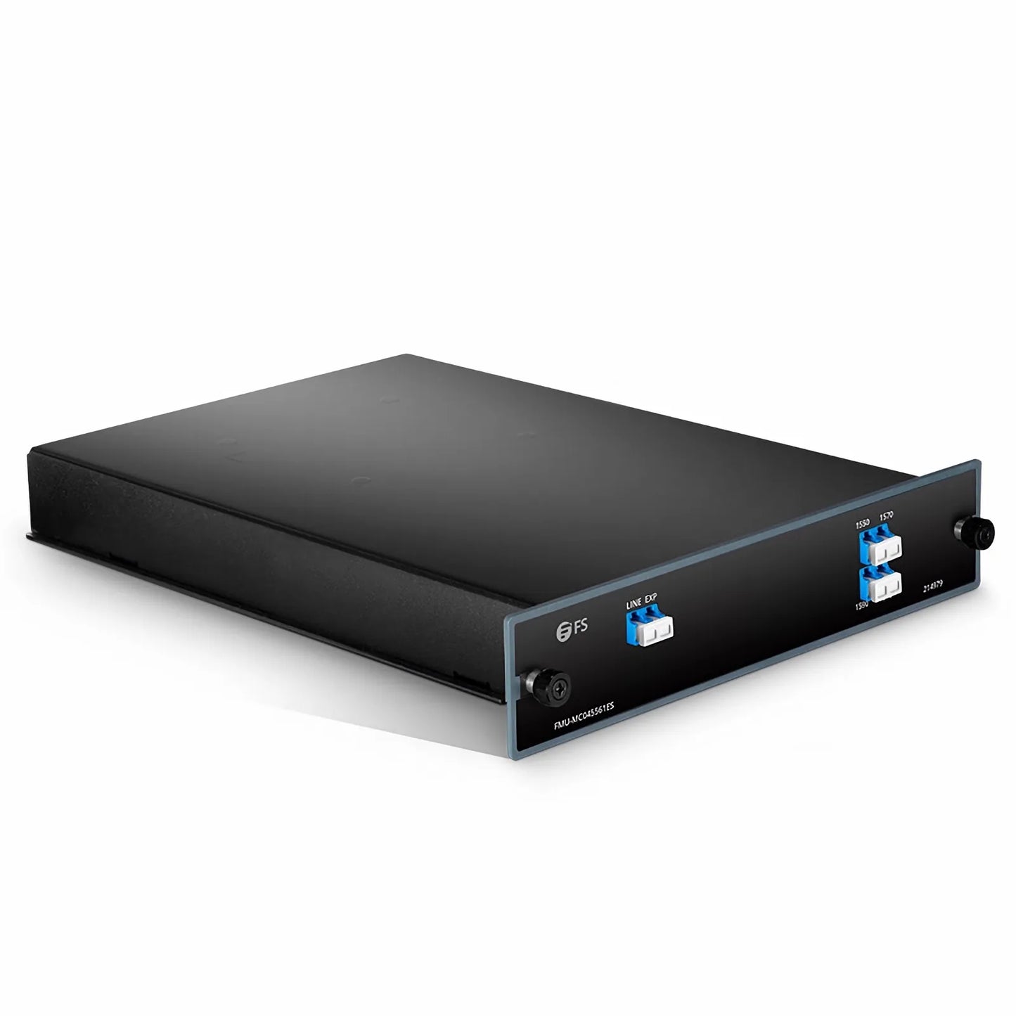 4 Channels CWDM Mux or Demux, 1550-1610nm, with Expansion Port, 1.5dB Typical IL, LC/UPC, Single Fiber, FMU Plug-in Module