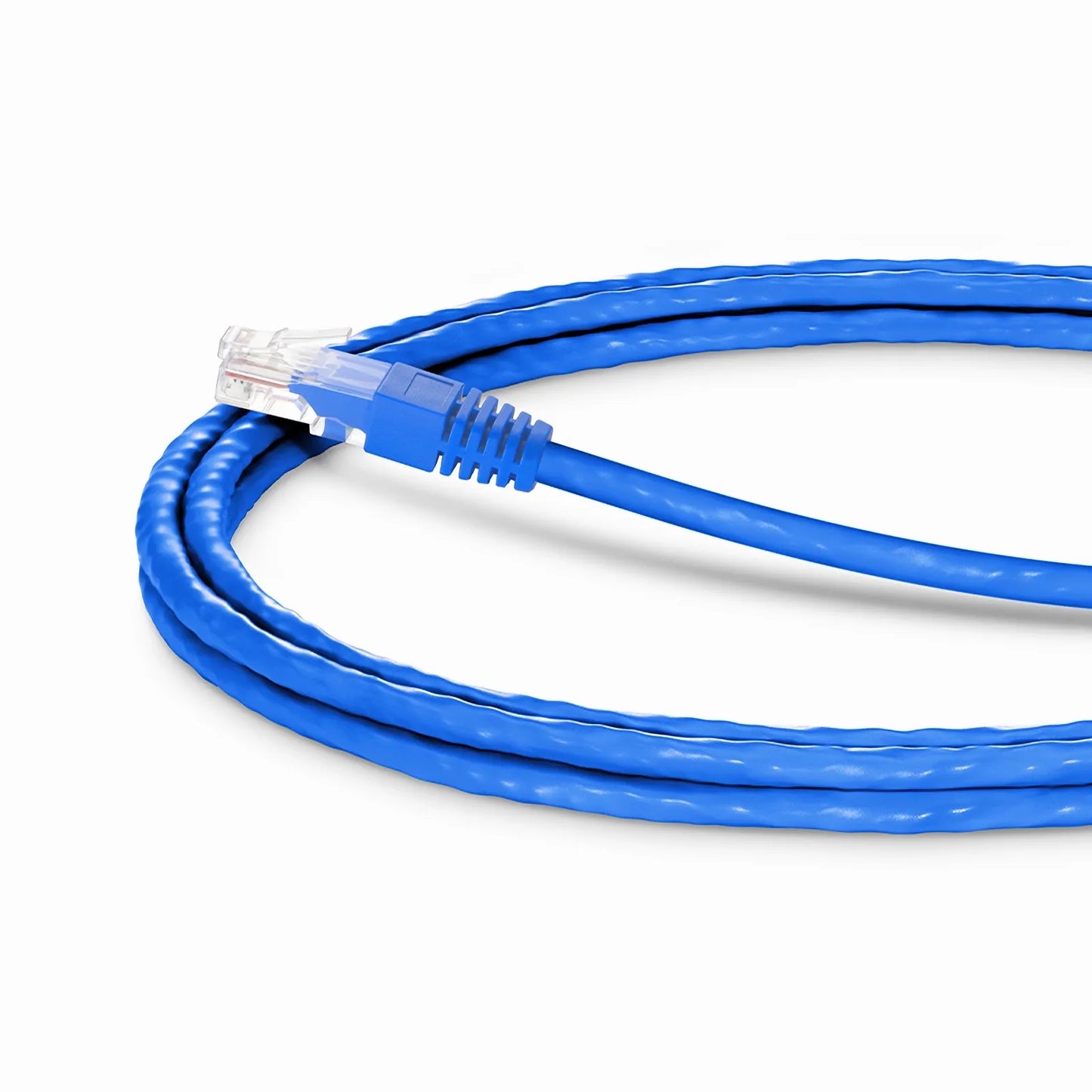 5ft (1.5m) 90 Degree Cat6 26AWG Snagless Unshielded (U/UTP) PVC CM Ethernet Network Patch Cable, RJ45 Right Angle UP Male to RJ45 Male, Blue