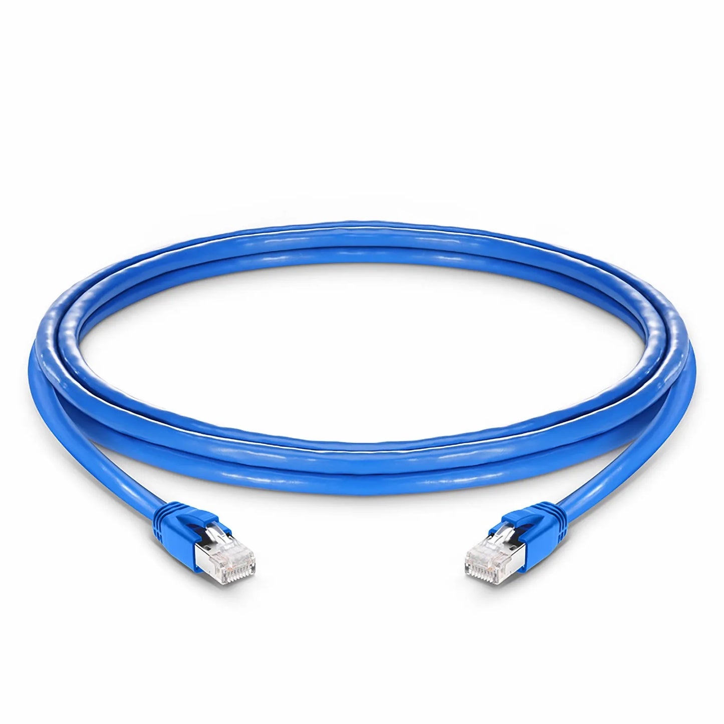 10ft (3.0m) Cat6a 23AWG Snagless Shielded (F/FTP) LSZH Ethernet Network Patch Cable, Blue