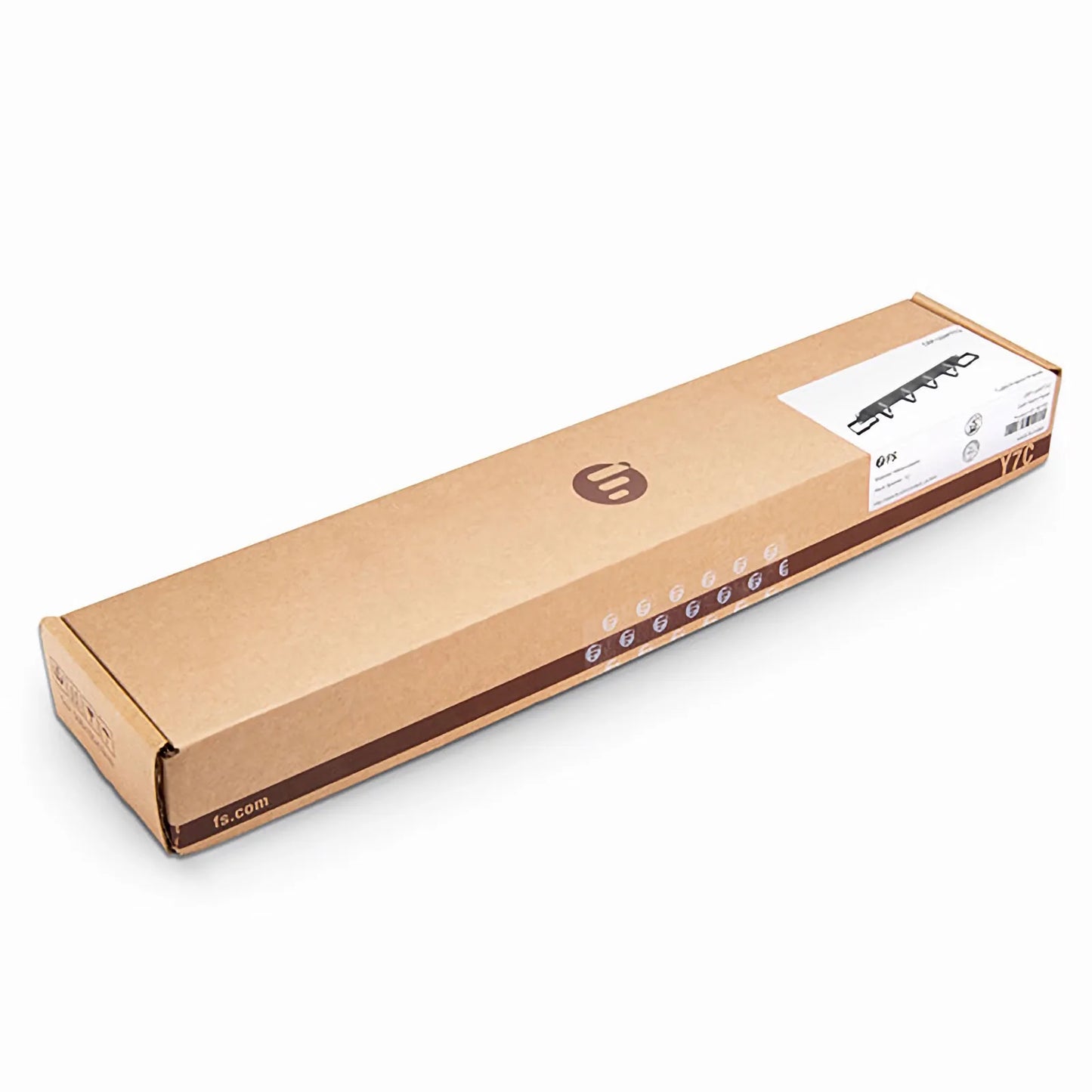 Horizontal Single Sided Manager, 1RU, D-Rings & Side Rings, 3.46 in. Depth