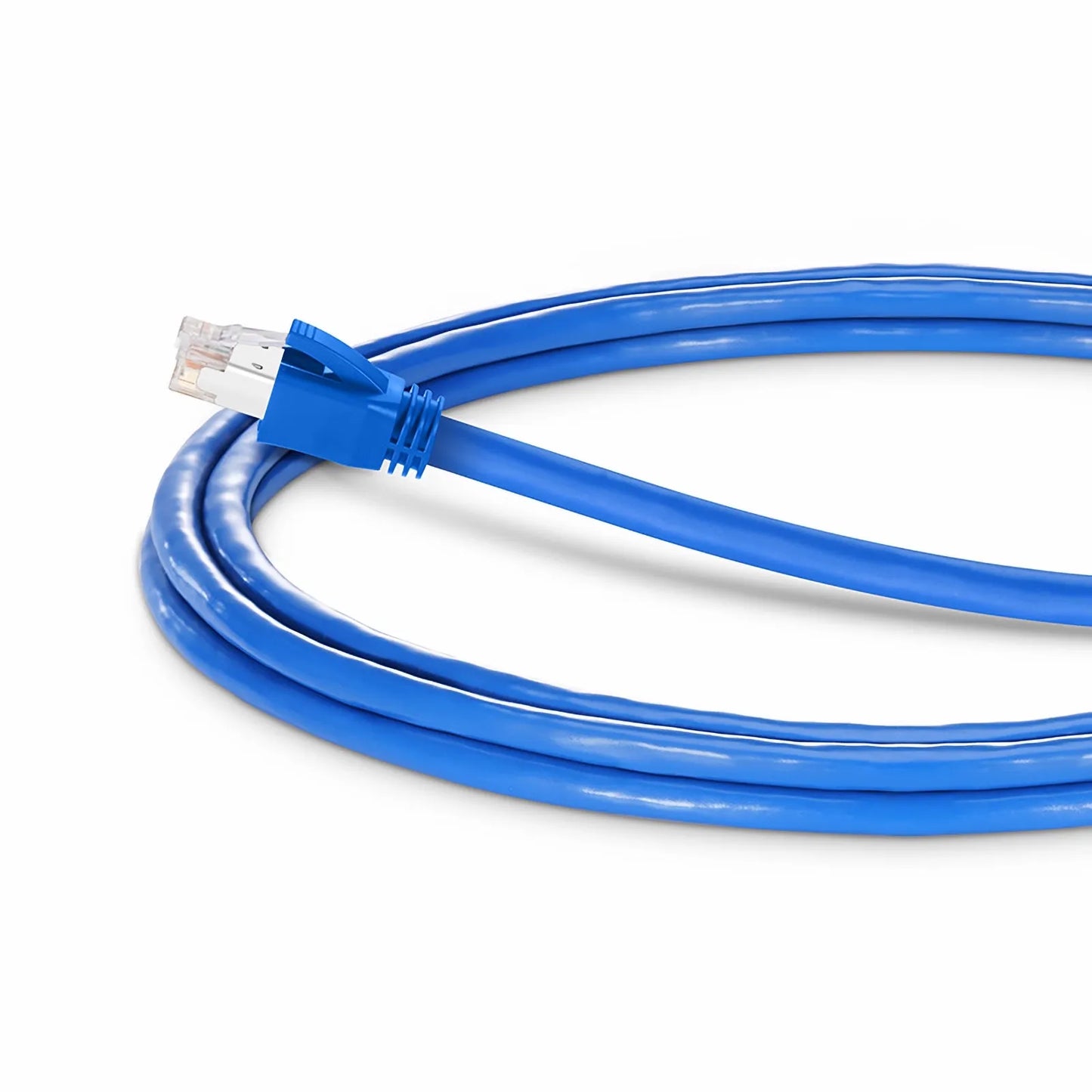 10ft (3.0m) Cat6a 23AWG Snagless Shielded (F/FTP) LSZH Ethernet Network Patch Cable, Blue