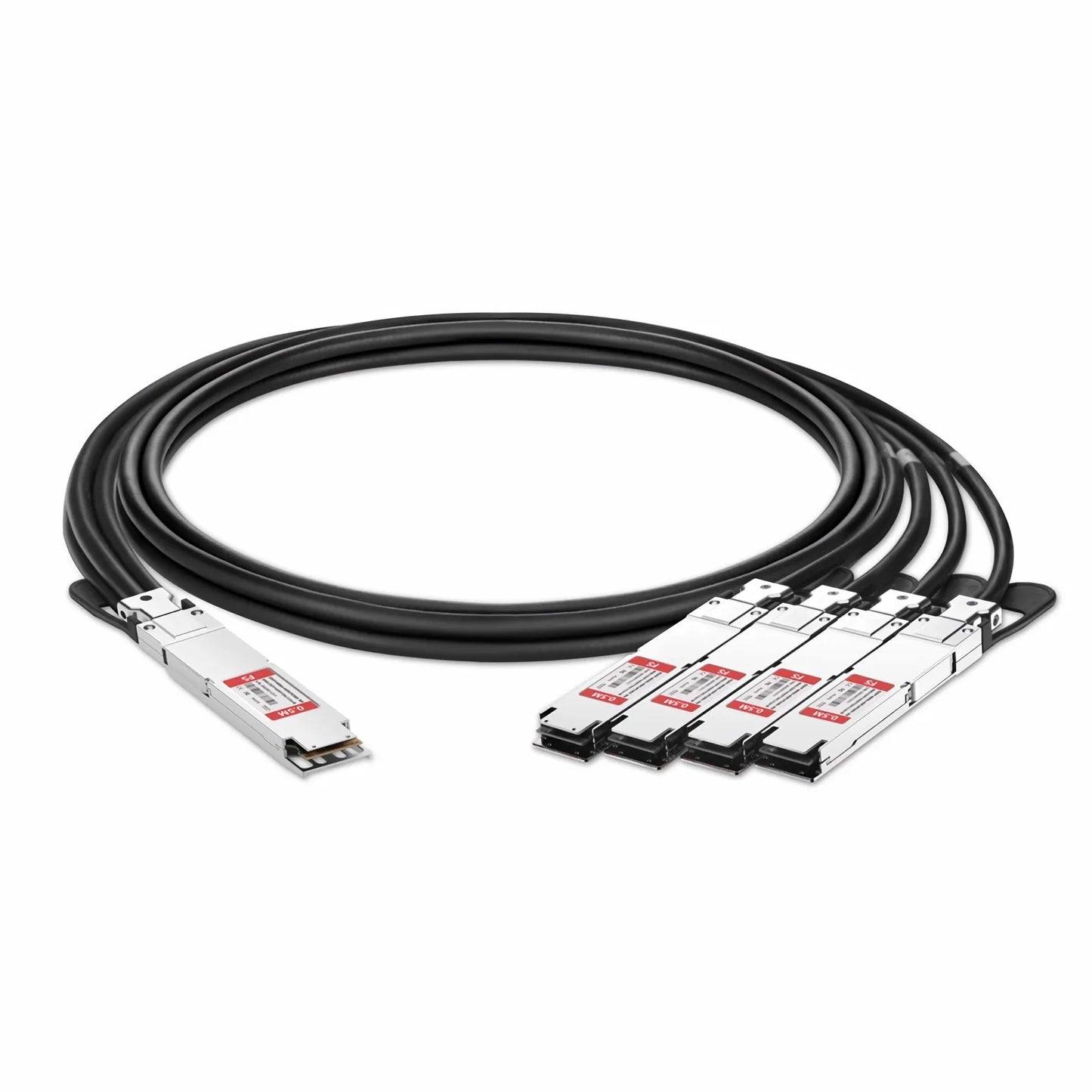 0.5m (2ft) NVIDIA/Mellanox Compatible 800G OSFP 8 x 100G PAM4 Finned Top to 4 x 200G OSFP 2 x 100G PAM4 Flat Top InfiniBand NDR Passive Direct Attach Copper Breakout Cable for Quantum-2 Switches and ConnectX-7 HCA