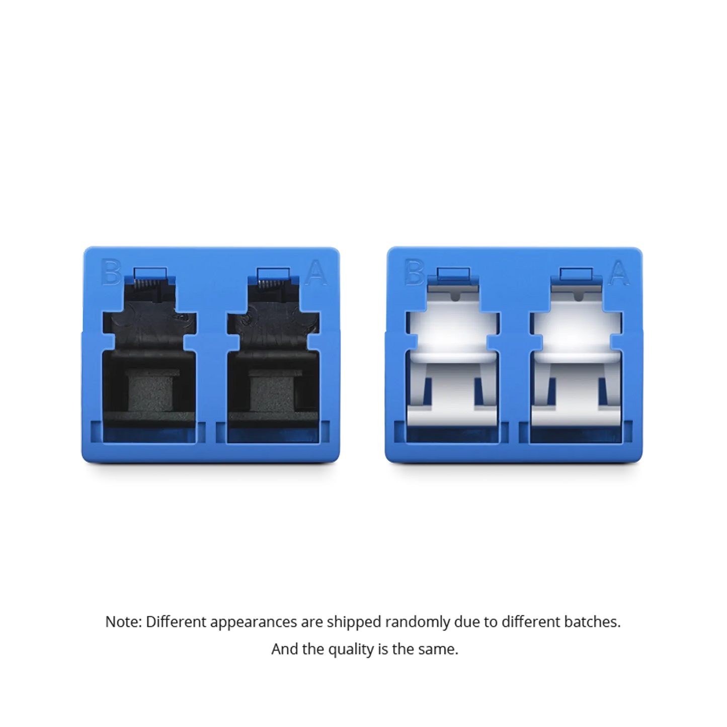 LC/UPC to LC/UPC Duplex OS2 Single Mode Shuttered Fiber Optic Adapter/Coupler without Flange