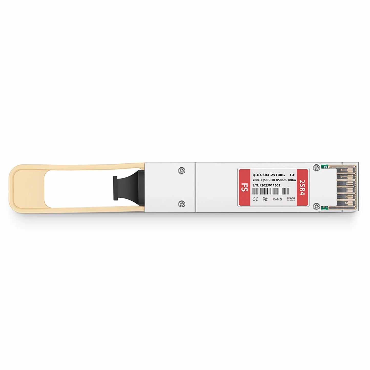 Generic Compatible 200GBASE SR4 QSFP-DD 8 x 25G NRZ 850nm 100m DOM MPO-24/UPC MMF Optical Transceiver Module