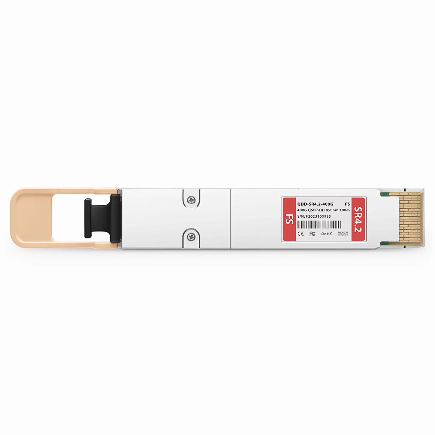 400GBASE-SR4.2 QSFP-DD 8 x 50G PAM4 850nm 100m DOM MPO-12/UPC MMF Optical Transceiver Module for FS Switches, Breakout to 4 x 100G-SR1.2