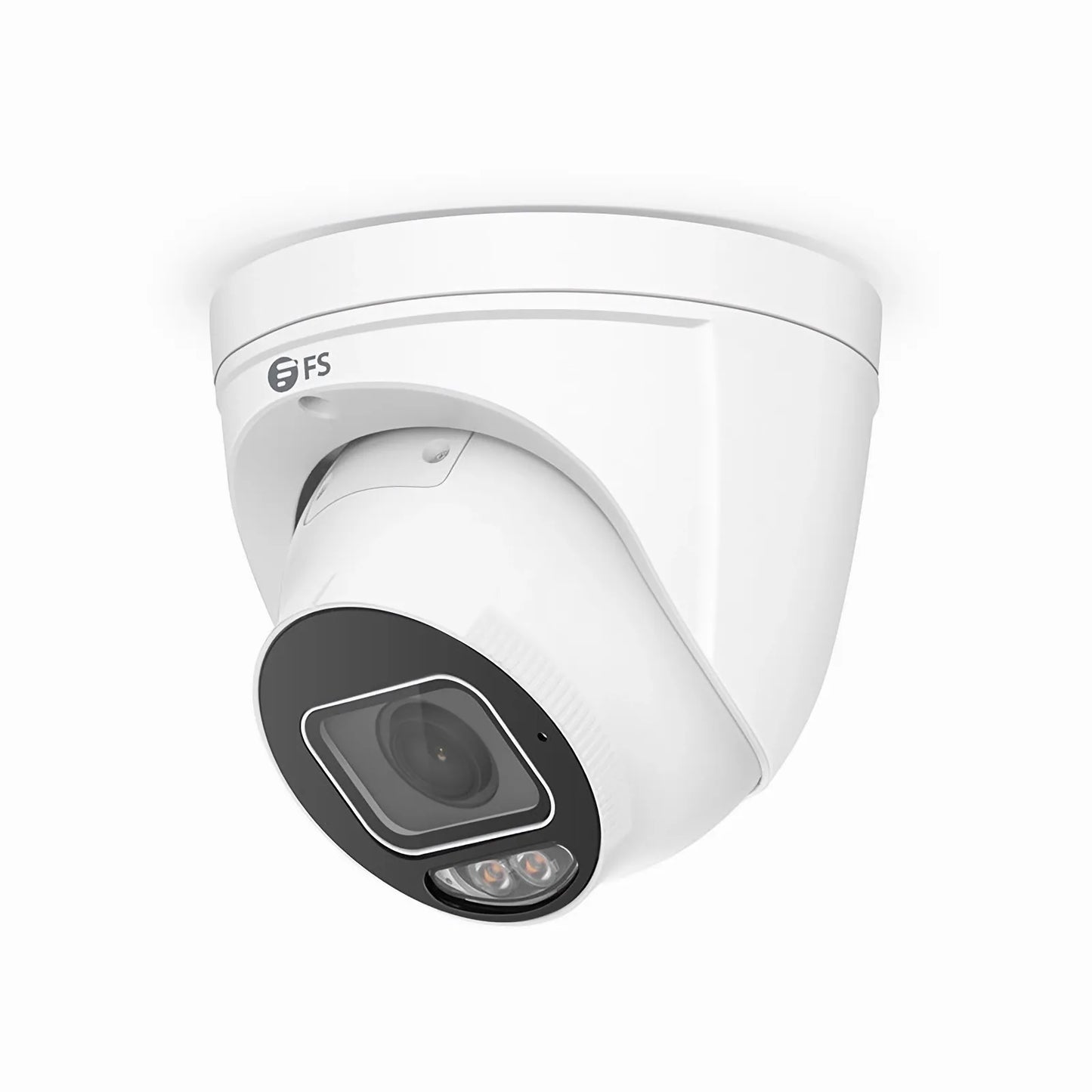 IPC501-FC-8M-T, 8MP Turret PoE Network Camera with Built-in Mic, 98ft Color Night Vision, Smart Intrusion Prevention, Deep Face Capture, IP67 & IK10 Rating, 2.8mm Fixed Lens