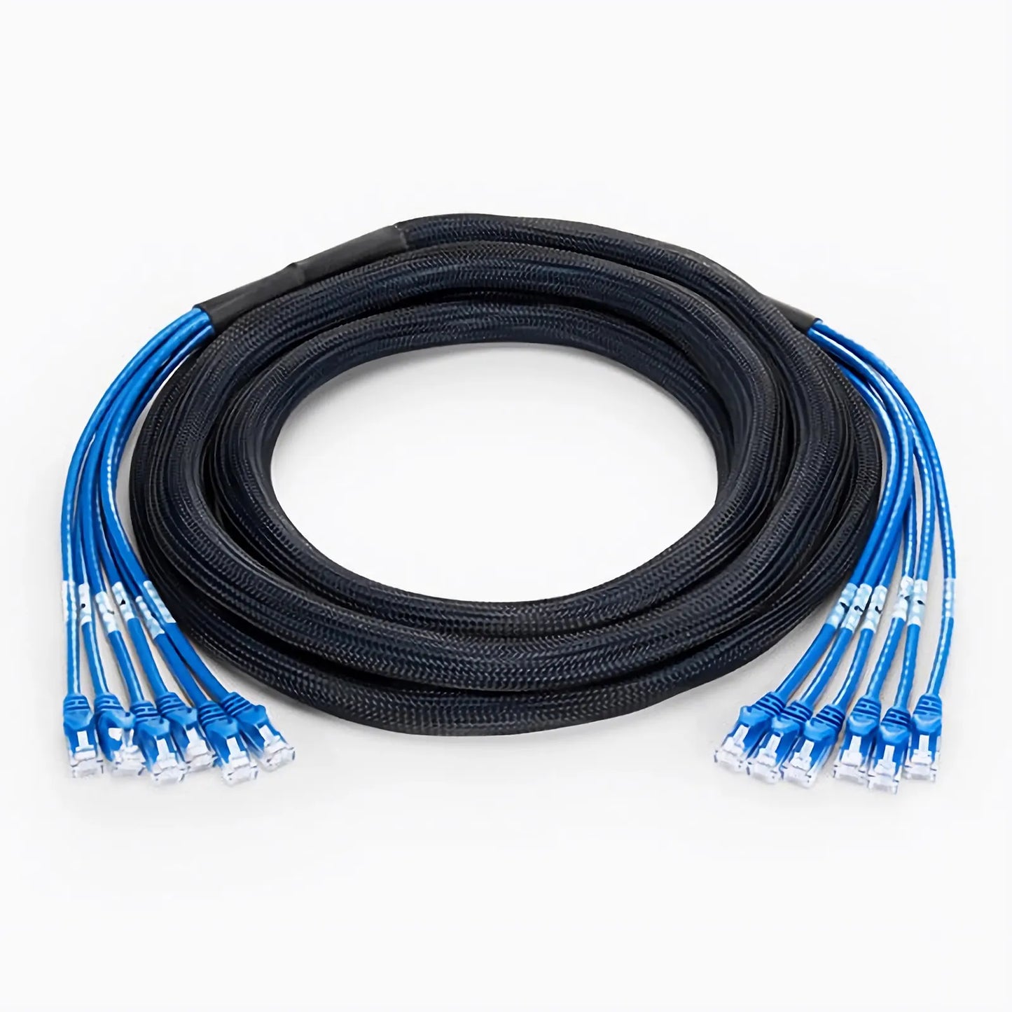 10ft (3m) 6 Plug to 6 Plug Cat6 Unshielded (UTP) PVC CMR Blue Pre-Terminated Copper Trunk Cable