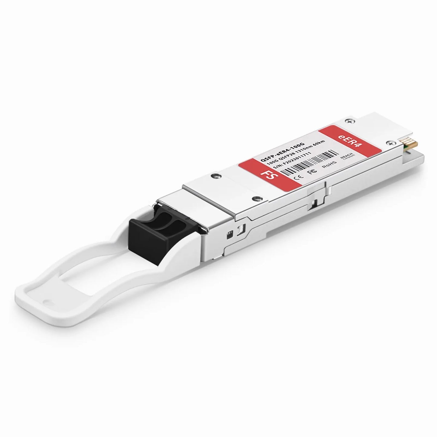 Cisco Compatible 100GBASE-ER4 QSFP28 4 x 25G NRZ 1310nm 60km DOM Duplex LC/UPC SMF Optical Transceiver Module