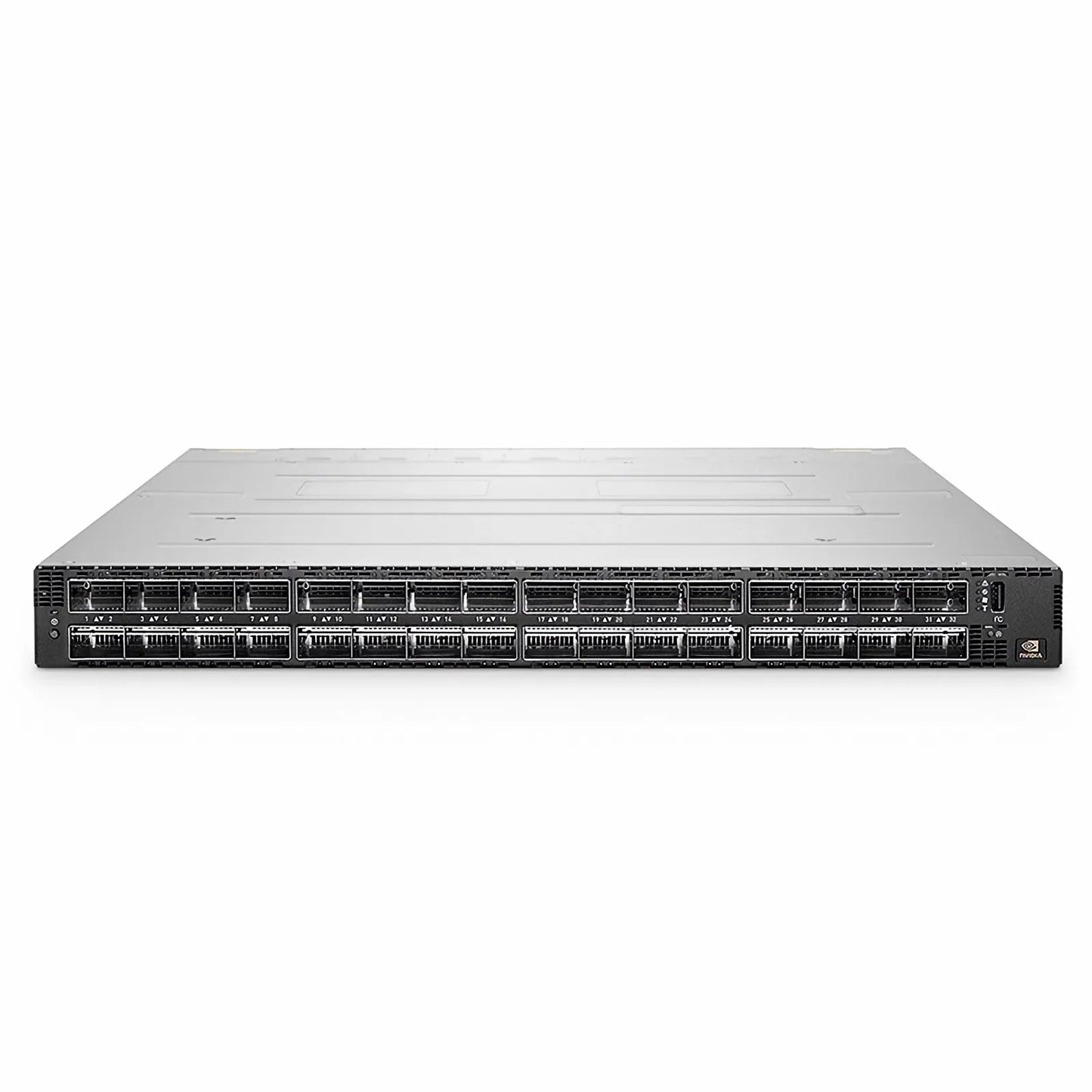MQM9790-NS2F, NVIDIA® 64-Port NDR 400G InfiniBand Data Center Switch, 32 OSFP Ports, Unmanaged, x86 Dual Core, NVIDIA Quantum™-2 Chip, P2C Airflow