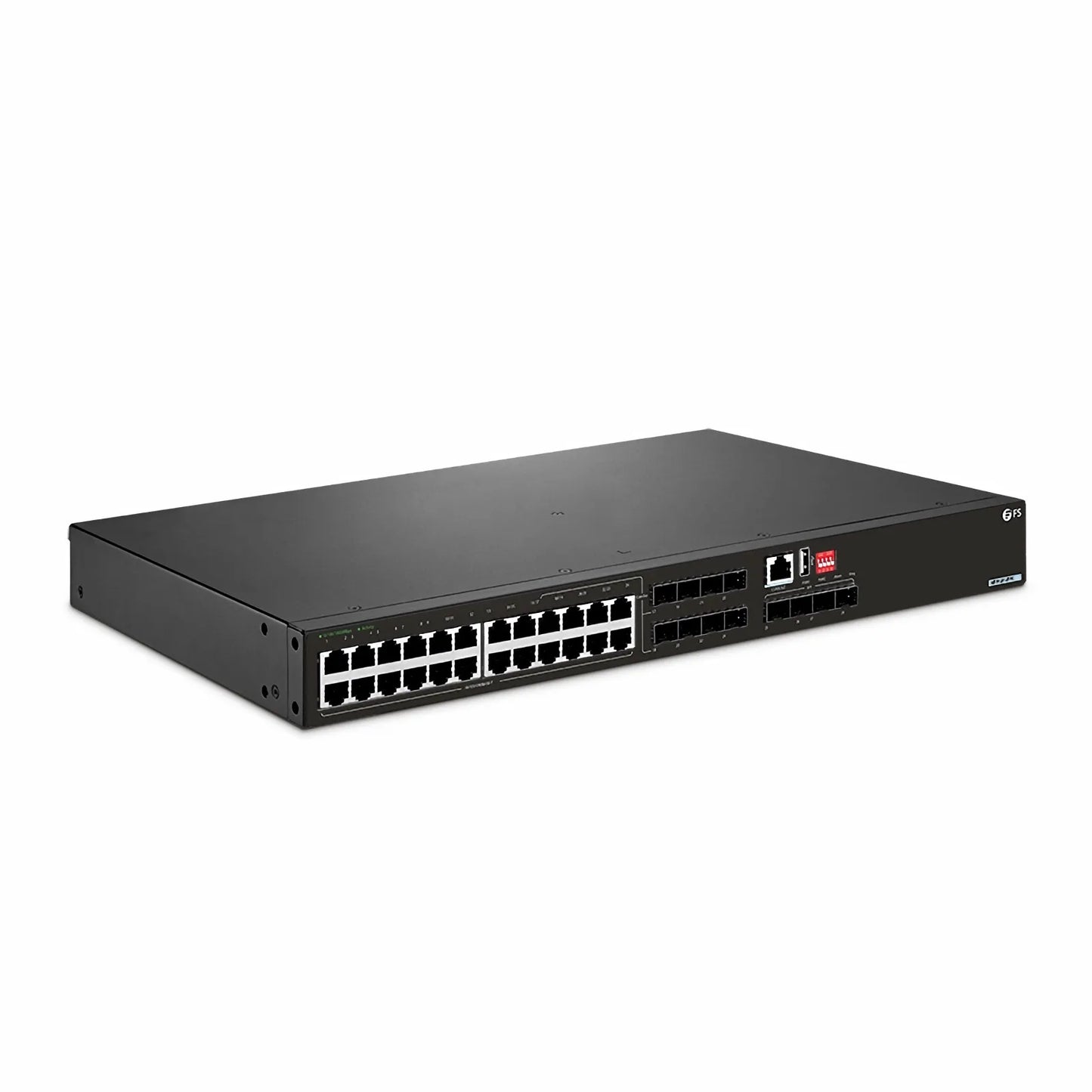 IES5120-28TS, 24-Port Gigabit Ethernet L2+ Managed Industrial Switch, 16 x 10/100/1000BASE-T, with 8 x 1Gb RJ45/SFP Combo and 4 x 1/10Gb SFP+, -40 to 75°C Operating Temperature