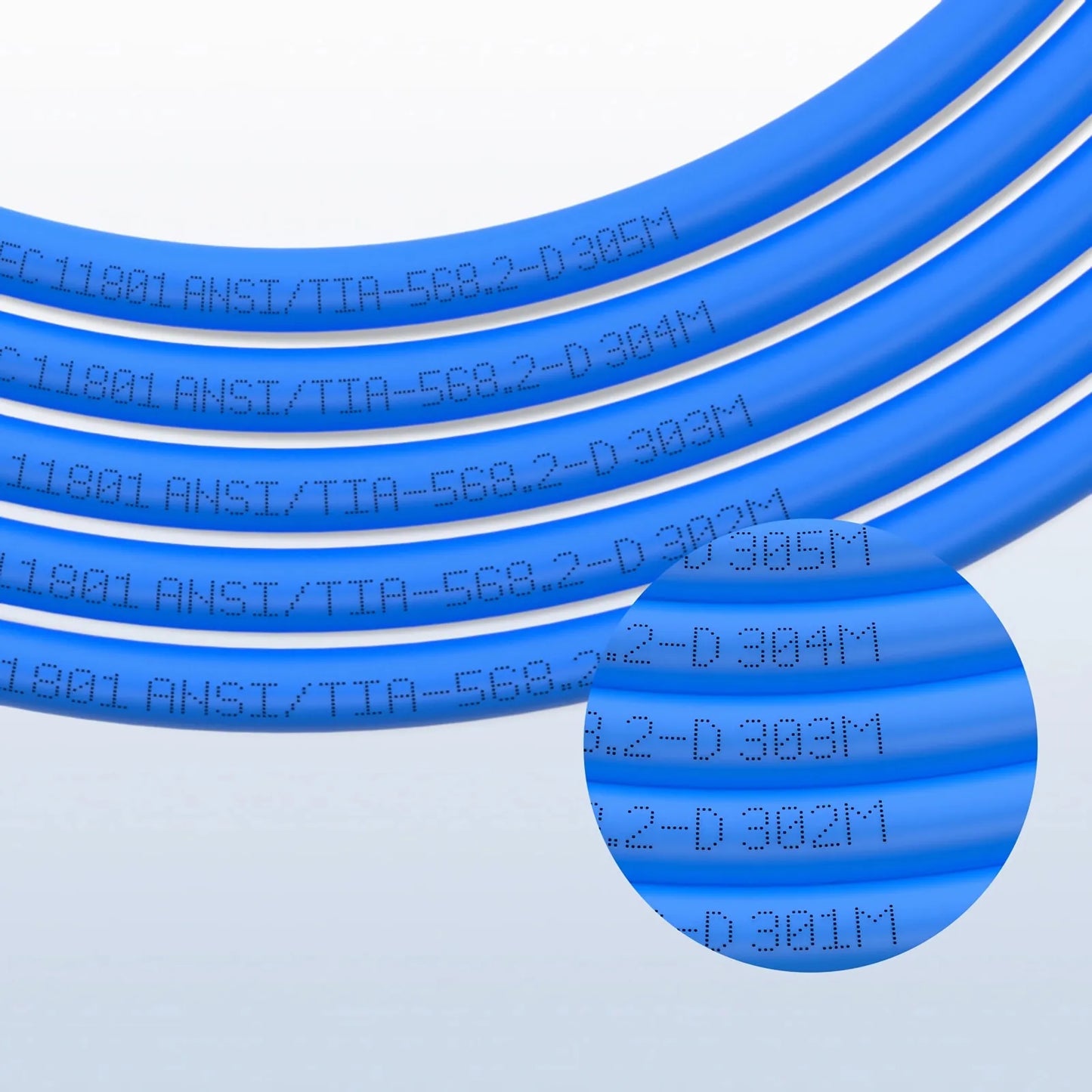Cat6a Ethernet Bulk Cable, 1000ft (305m), 23AWG Solid Pure Bare Copper Wire, 750MHz, Shielded (F/UTP), PVC CMR, with Reel (Blue)
