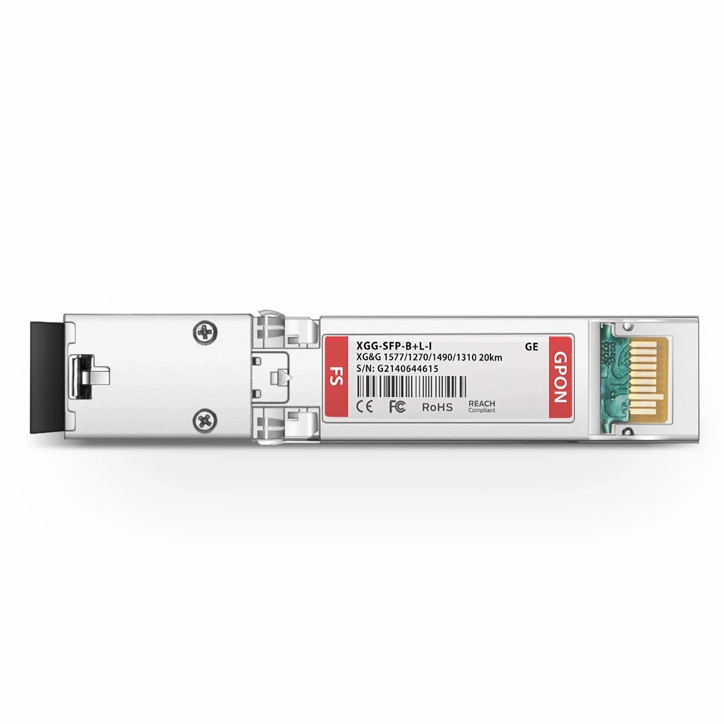 Generic Compatible XG-PON&GPON Combo OLT SFP+ 1577nm-TX/1270nm-RX and 1490nm-TX/1310nm-RX Class B+ 20km DOM Simplex SC/UPC SMF Optical Transceiver Module (Industrial)