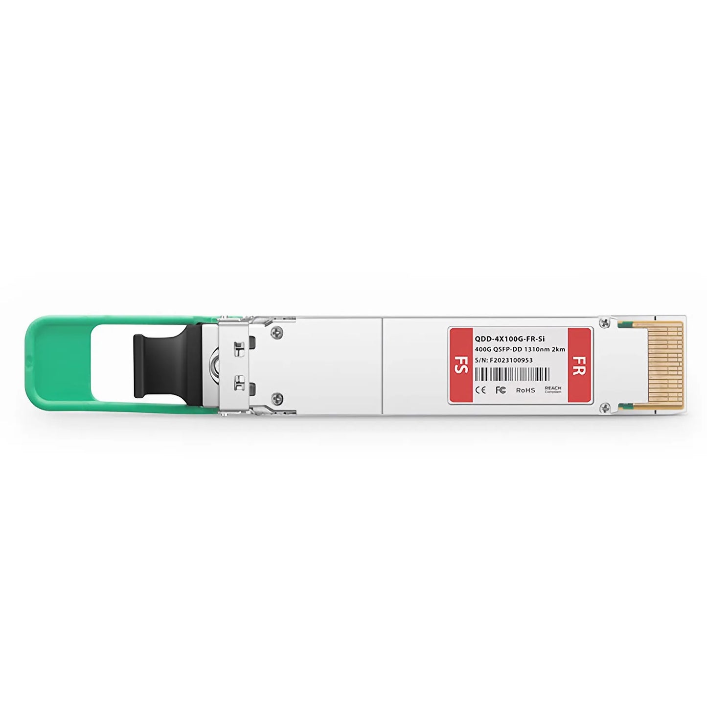 Cisco QDD-4X100G-FR-S Compatible 400GBASE-FR QSFP-DD 8 x 50G PAM4 1310nm 2Km DOM MPO-12/APC SMF SiPh-Based Optical Transceiver Module, Breakout to 4 x 100G-FR