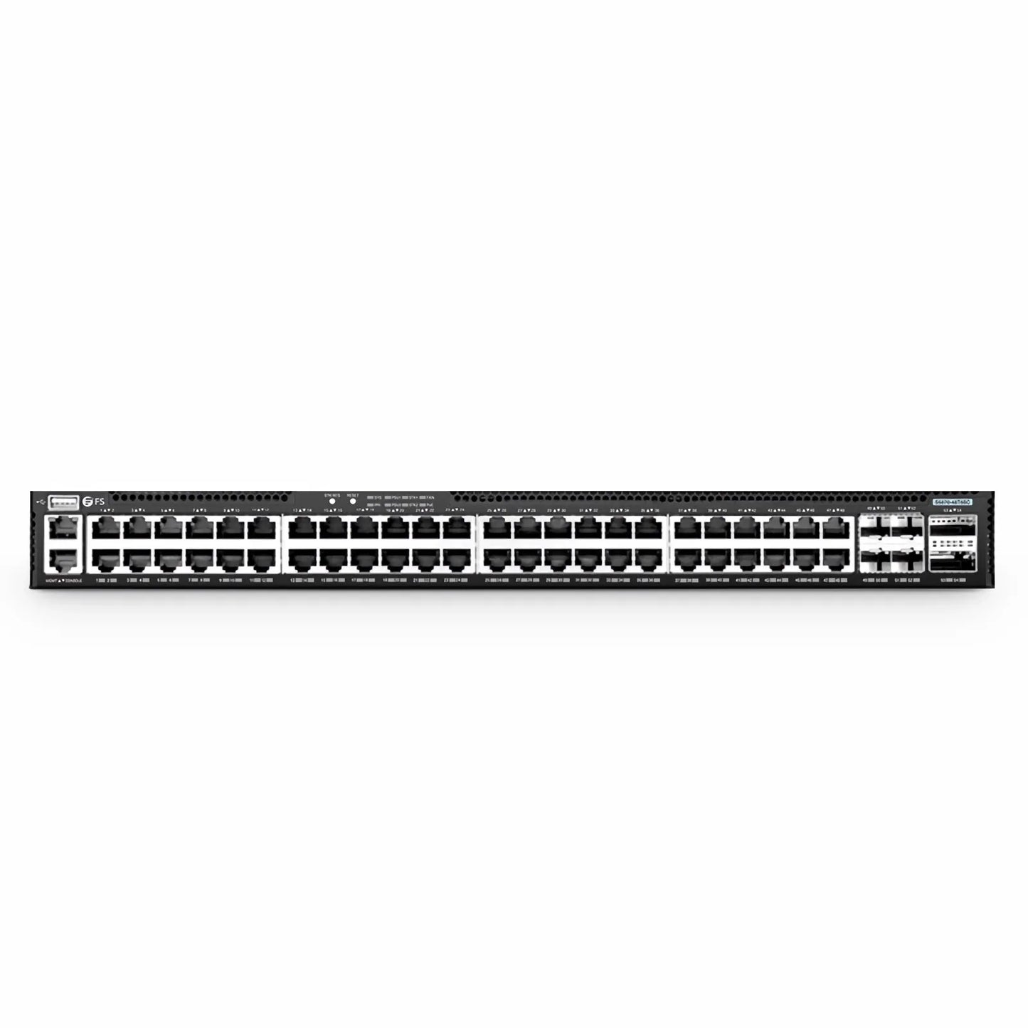 S5870-48T6BC, 48-Port Ethernet L3 Enterprise Switch, 48 x Gigabit RJ45, with 4 x 25Gb SFP28 and 2 x 100Gb QSFP28 Uplinks, PicOS®, Support EVPN-VXLAN, Broadcom Chip