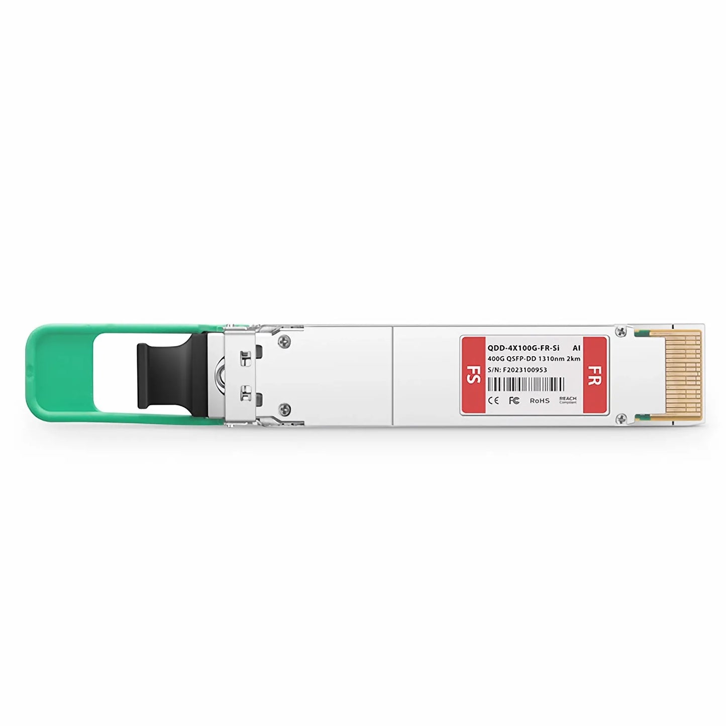 Arista Networks Compatible 400GBASE-FR QSFP-DD 8 x 50G PAM4 1310nm 2km DOM MPO-12/APC SMF SiPh-Based Optical Transceiver Module, Breakout to 4 x 100G-FR