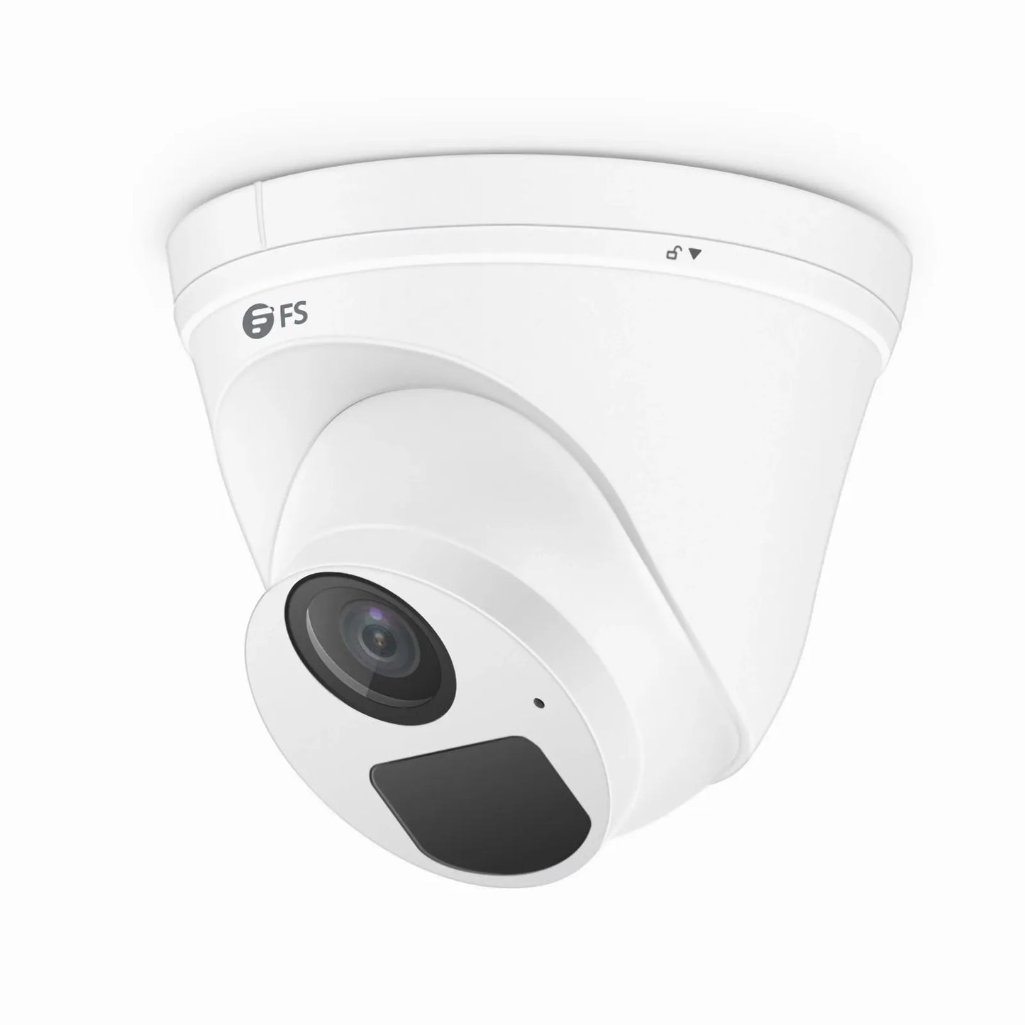 IPC101-5M-T Turret Camera, with Fixed 2.8mm Lens, 5MP Resolution, Built-in Mic, 98ft Night Vision, IP67 PoE Network Camera