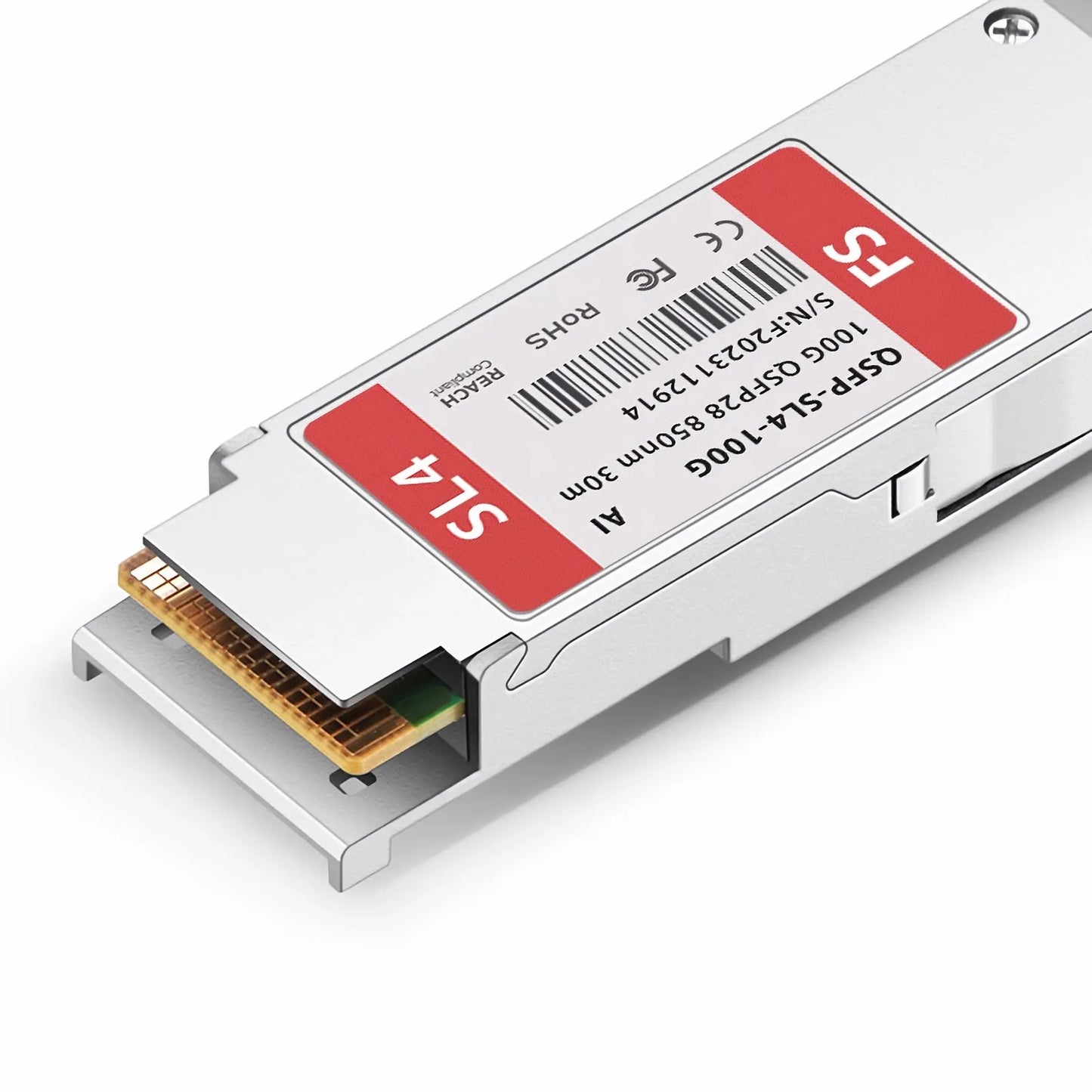 Arista Compatible 100GBASE-SL4 QSFP28 4 x 25G NRZ 850nm 30m DOM MPO-12/UPC MMF Optical Transceiver Module, Breakout to 4 x 25G-SR