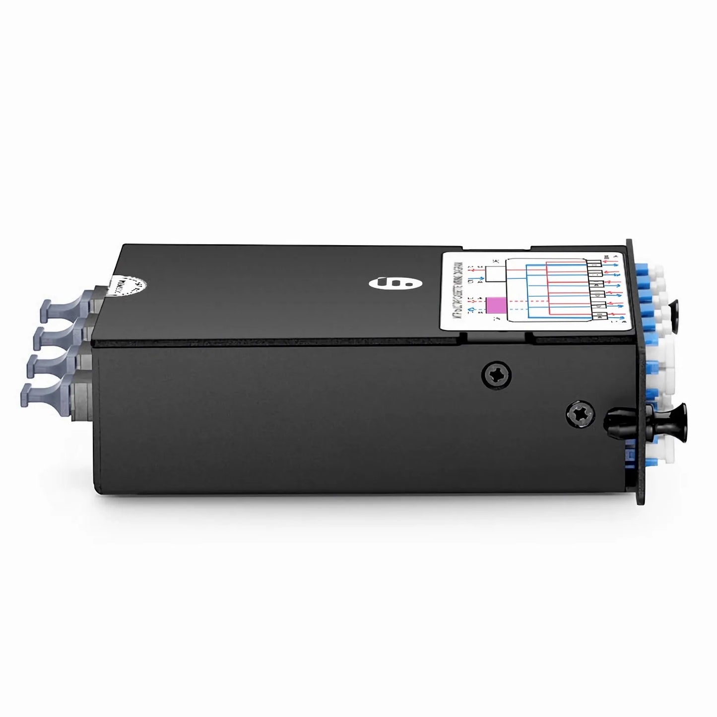FHD™ MTP®-LC TAP Cassette, OS2 Single Mode, 12 x LC Duplex Live Ports, 2 x MTP®-12 Male Live Ports, 2 x MTP®-12 Male TAP Ports, 70/30 Split Ratio (Live/TAP), 10/40/100G