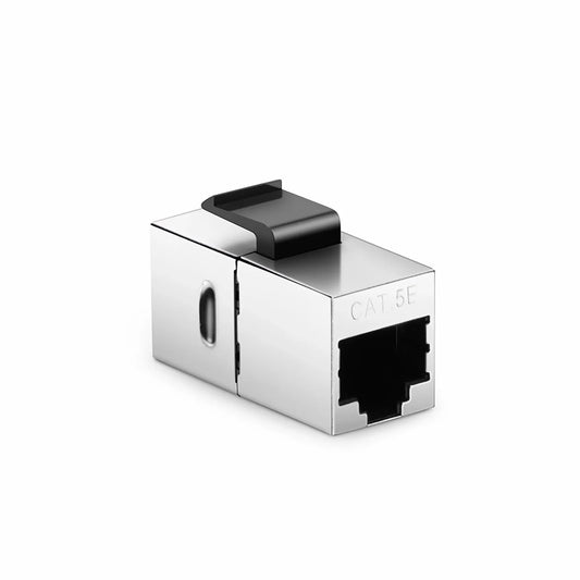 Cat5e Keystone RJ45 Coupler, Shielded, Female to Female Insert Inline Coupler