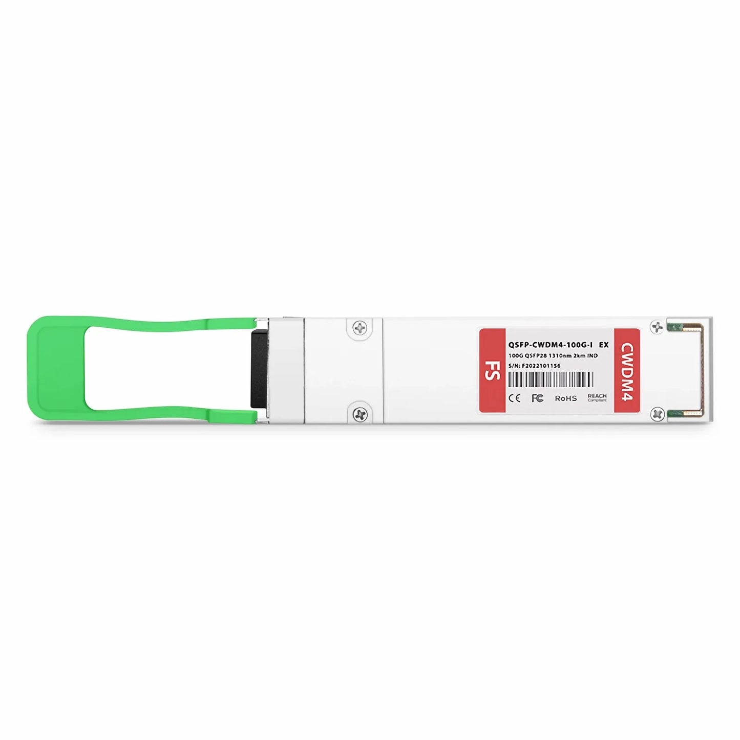 Extreme Compatible 100GBASE-CWDM4 QSFP28 4 x 25G NRZ 1310nm 2km DOM Duplex LC/UPC SMF Optical Transceiver Module (Industrial)