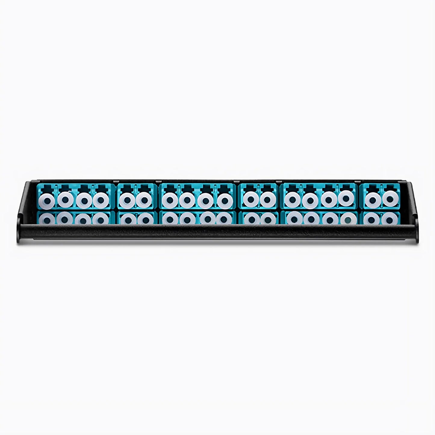 FHZ™ MTP®-LC Cassette, OM4 Multimode, Universal, 36 Fibers, 3 x MTP®-12 (Male) to 6 x LC Duplex and 6 x LC Quad (Aqua), 0.35dB Max.