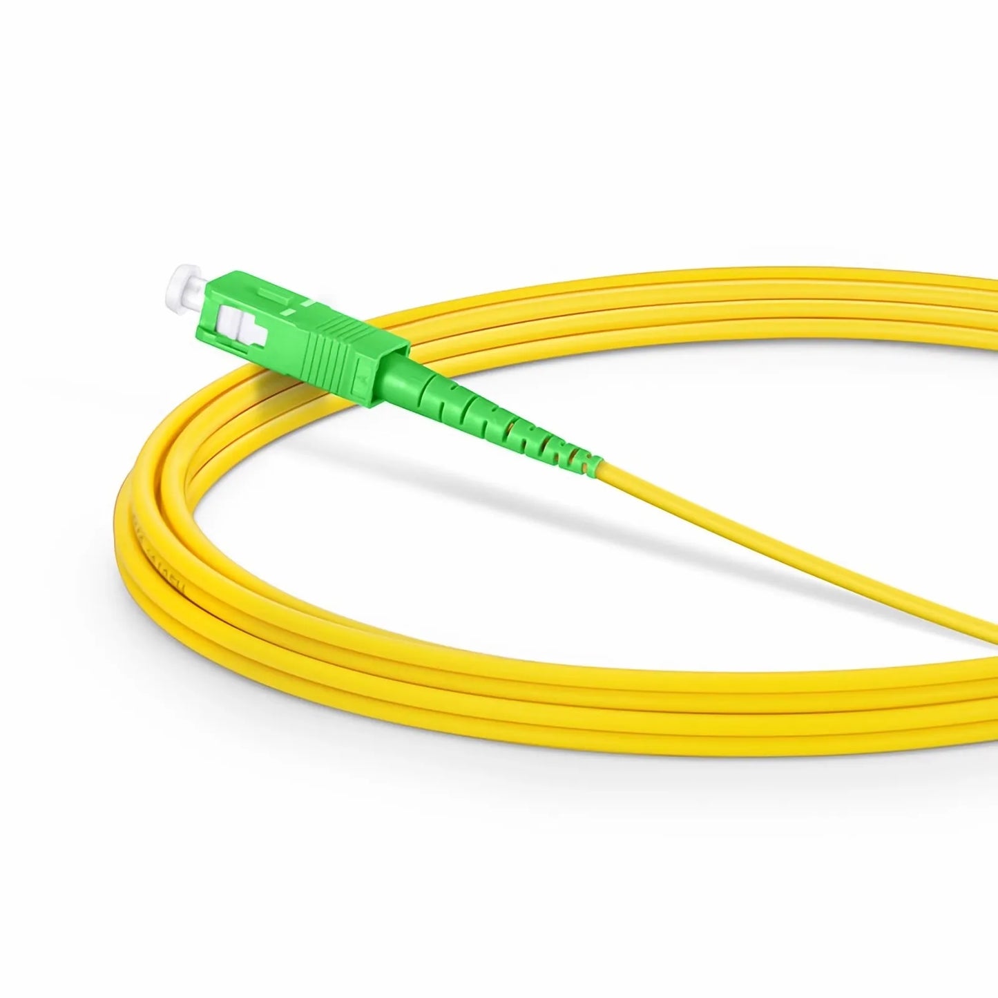 3m (10ft) Fiber Patch Cable, 1 Fiber, LC UPC Simplex to SC APC Simplex, Single Mode (OS2), Riser (OFNR), 2.0mm, Tight-Buffered, Yellow, 10 Pcs/Pack