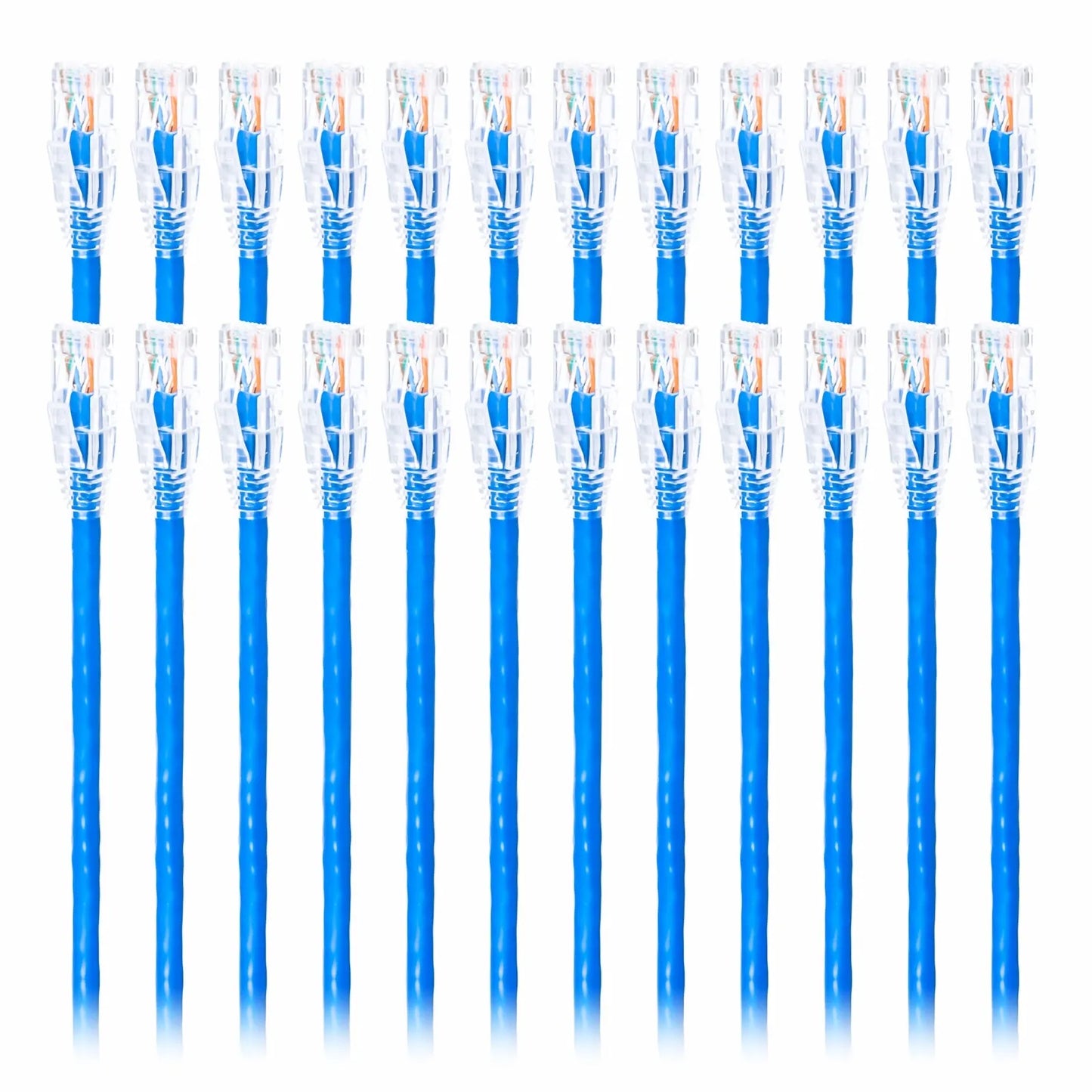 10ft (3m) Cat6 Snagless Unshielded (U/UTP) PVC CM Ethernet Network Patch Cable, Blue, (24pcs/pack)