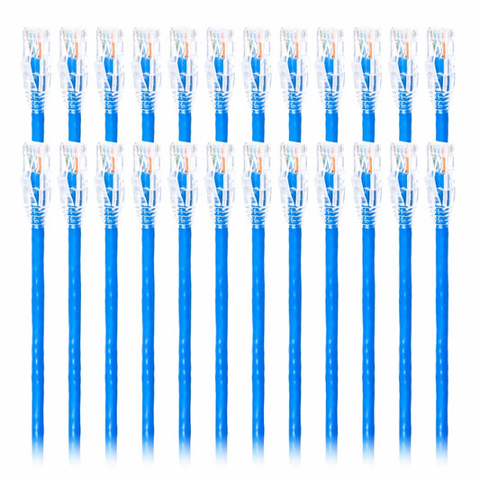 10ft (3m) Cat6 Snagless Unshielded (U/UTP) PVC CM Ethernet Network Patch Cable, Blue, (24pcs/pack)