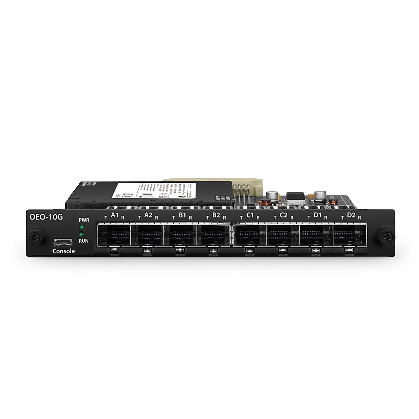 FMT4DL-OEO10GSFP, 4 Channels WDM Transponder (Converter) for FMT Managed Chassis, 8 SFP/SFP+ Slots
