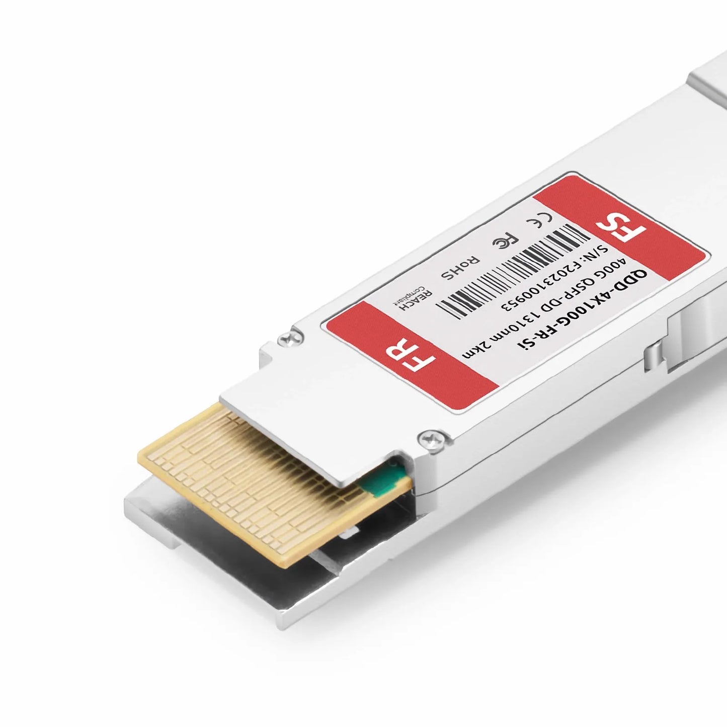 Cisco QDD-4X100G-FR-S Compatible 400GBASE-FR QSFP-DD 8 x 50G PAM4 1310nm 2Km DOM MPO-12/APC SMF SiPh-Based Optical Transceiver Module, Breakout to 4 x 100G-FR