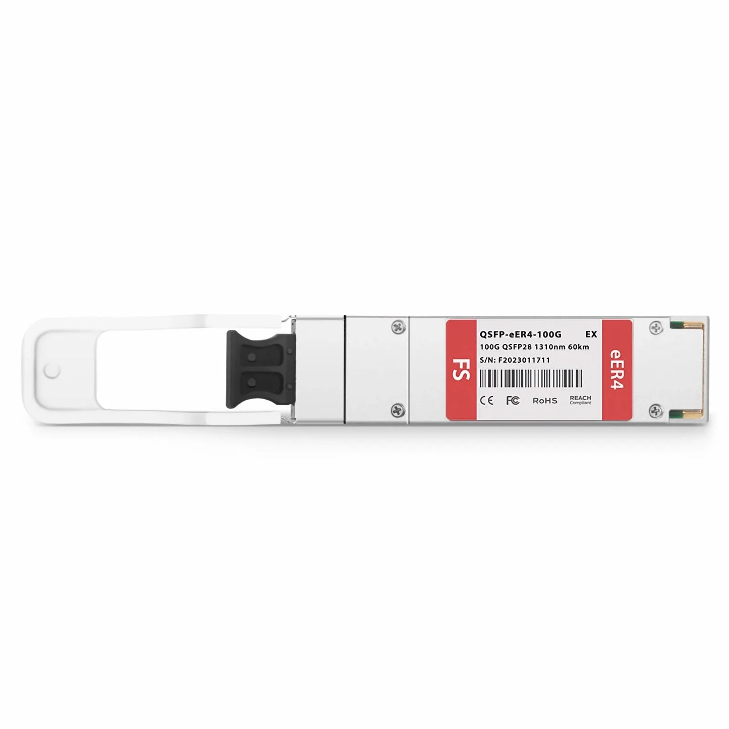 Extreme Compatible 100GBASE-ER4 QSFP28 4 x 25G NRZ 1310nm 60km DOM Duplex LC/UPC SMF Optical Transceiver Module