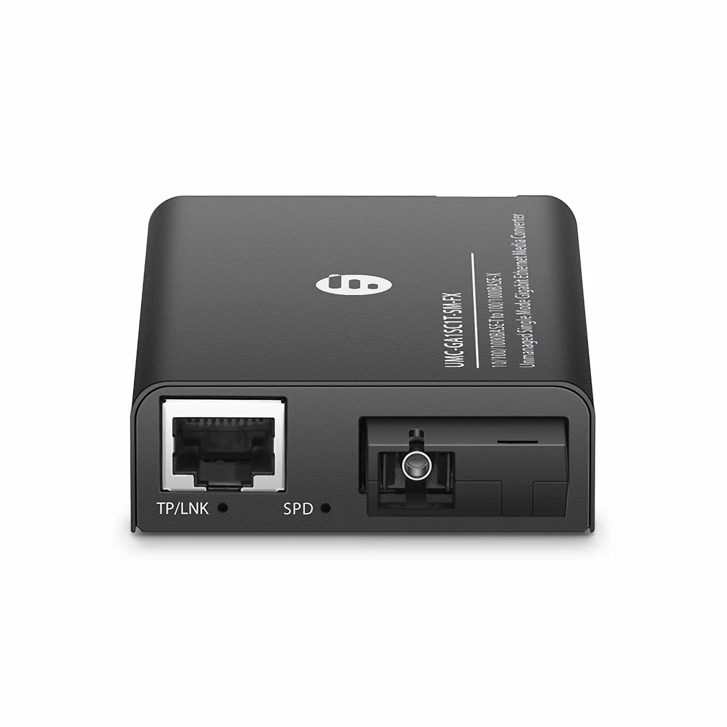 Mini Unmanaged 1x 10/100/1000Base-T RJ45 to 1x 100/1000Base-X Single Mode SC 1550/1310nm 20km Gigabit Ethernet Media Converter, European Plug Standard