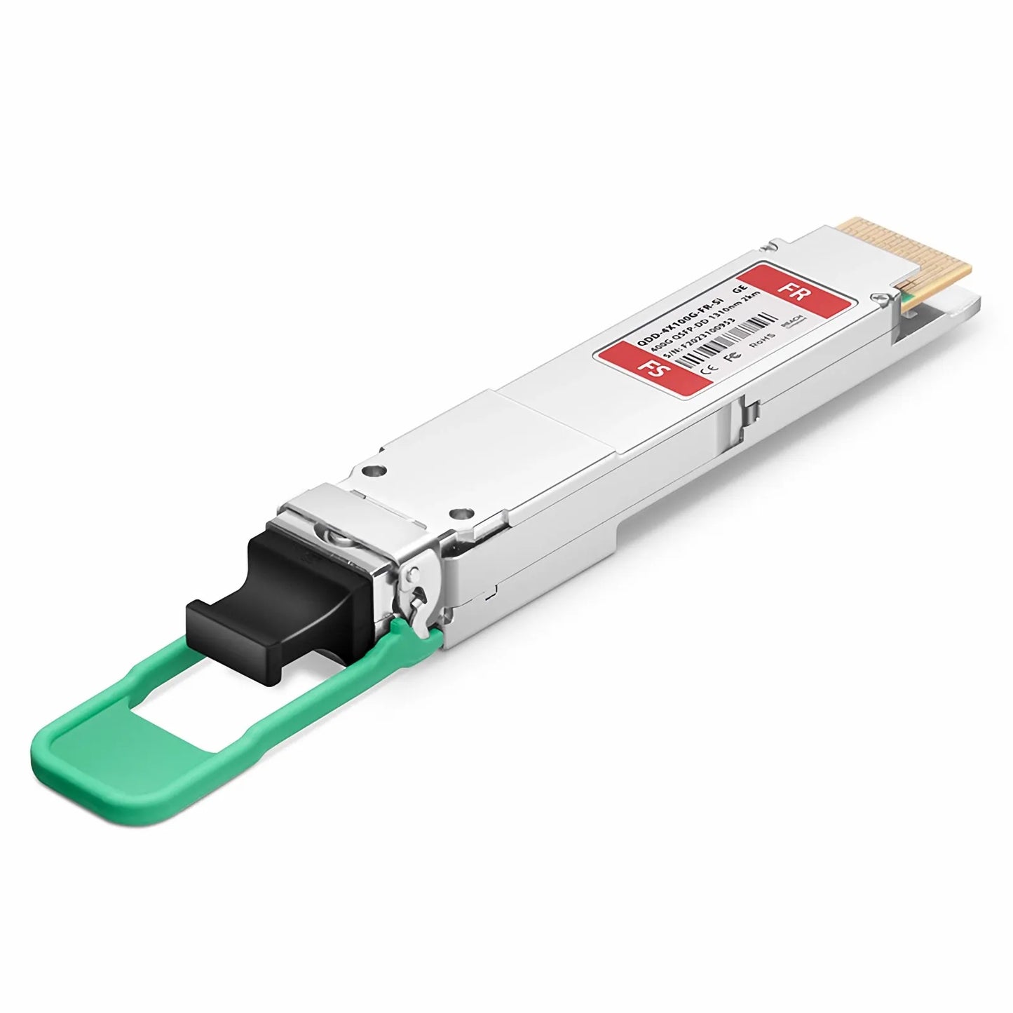 Generic Compatible 400GBASE-FR QSFP-DD 8 x 50G PAM4 1310nm 2km DOM MPO-12/APC SMF SiPh-Based Optical Transceiver Module, Breakout to 4 x 100G-FR