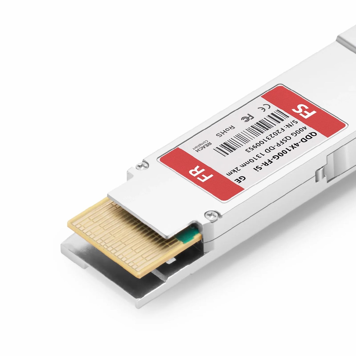 Generic Compatible 400GBASE-FR QSFP-DD 8 x 50G PAM4 1310nm 2km DOM MPO-12/APC SMF SiPh-Based Optical Transceiver Module, Breakout to 4 x 100G-FR