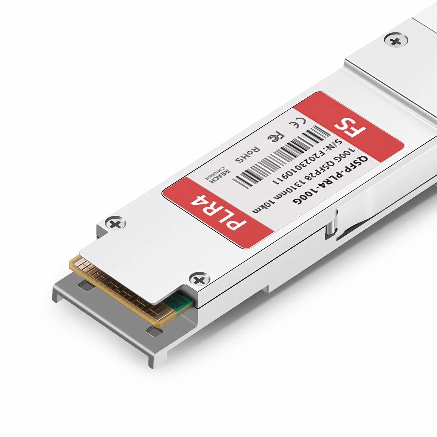 Cisco Compatible 100GBASE-PLR4 QSFP28 4 x 25G NRZ 1310nm 10km DOM MPO-12/APC SMF Optical Transceiver Module, Breakout to 4 x 25G-LR