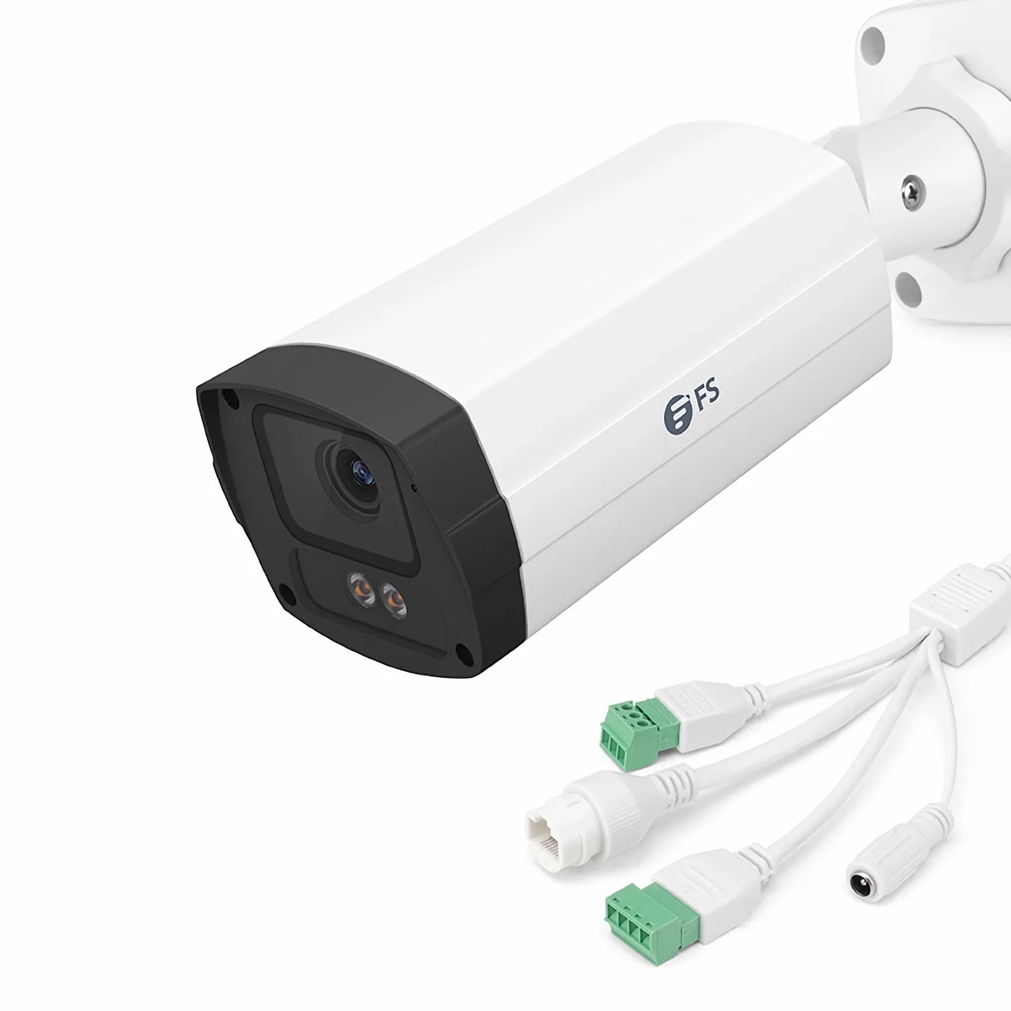 IPC501-FC-8M-B, 8MP Bullet PoE Network Camera with Built-in Mic, 98ft Color Night Vision, 120dB True WDR, Smart Intrusion Prevention, IP67 & IK10 Rating, 4.0mm Fixed Lens
