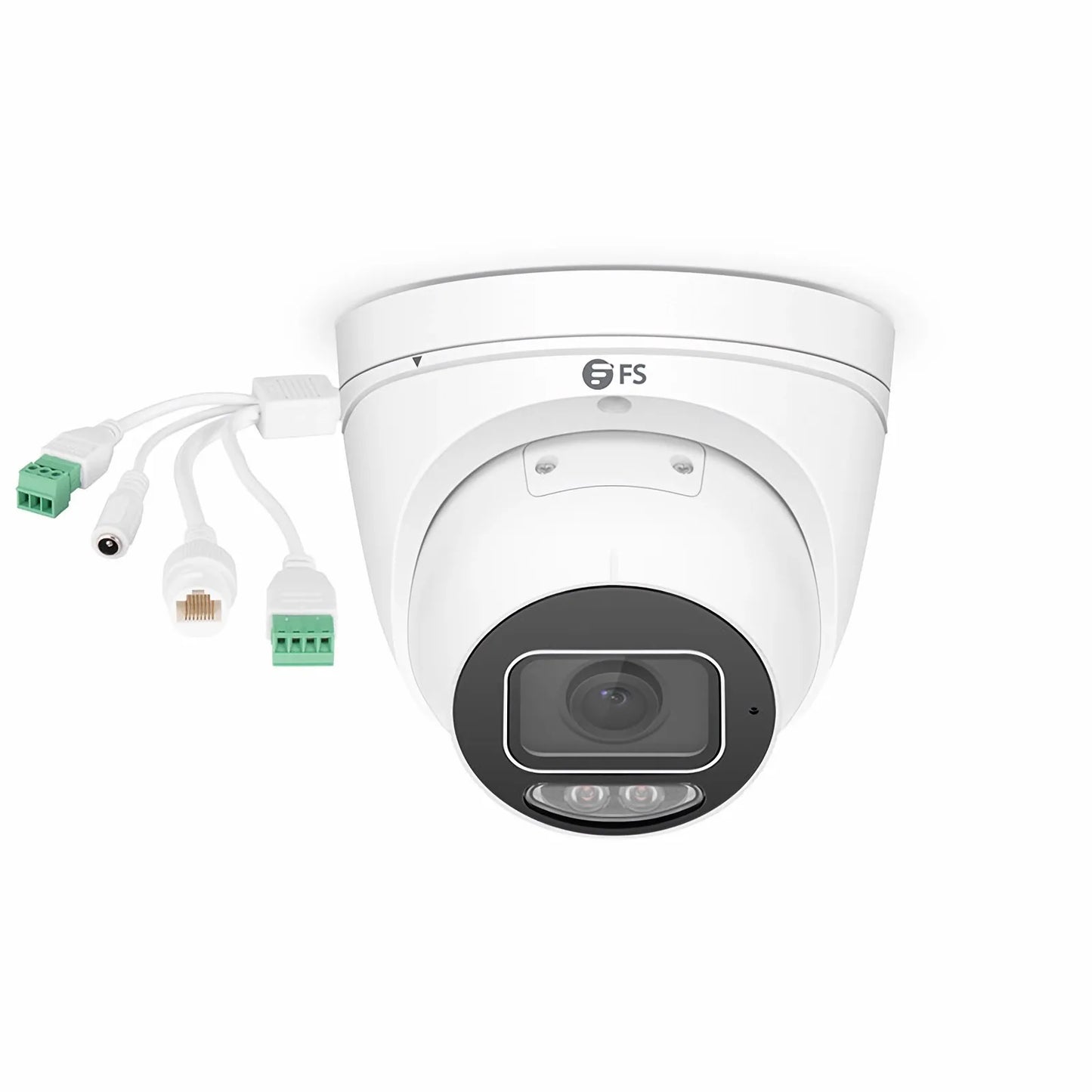 IPC501-FC-4M-T, 4MP Turret PoE Network Camera with Built-in Mic, 98ft Color Night Vision, 120dB True WDR, IP67 & IK10 Rating, 2.8mm Fixed Lens