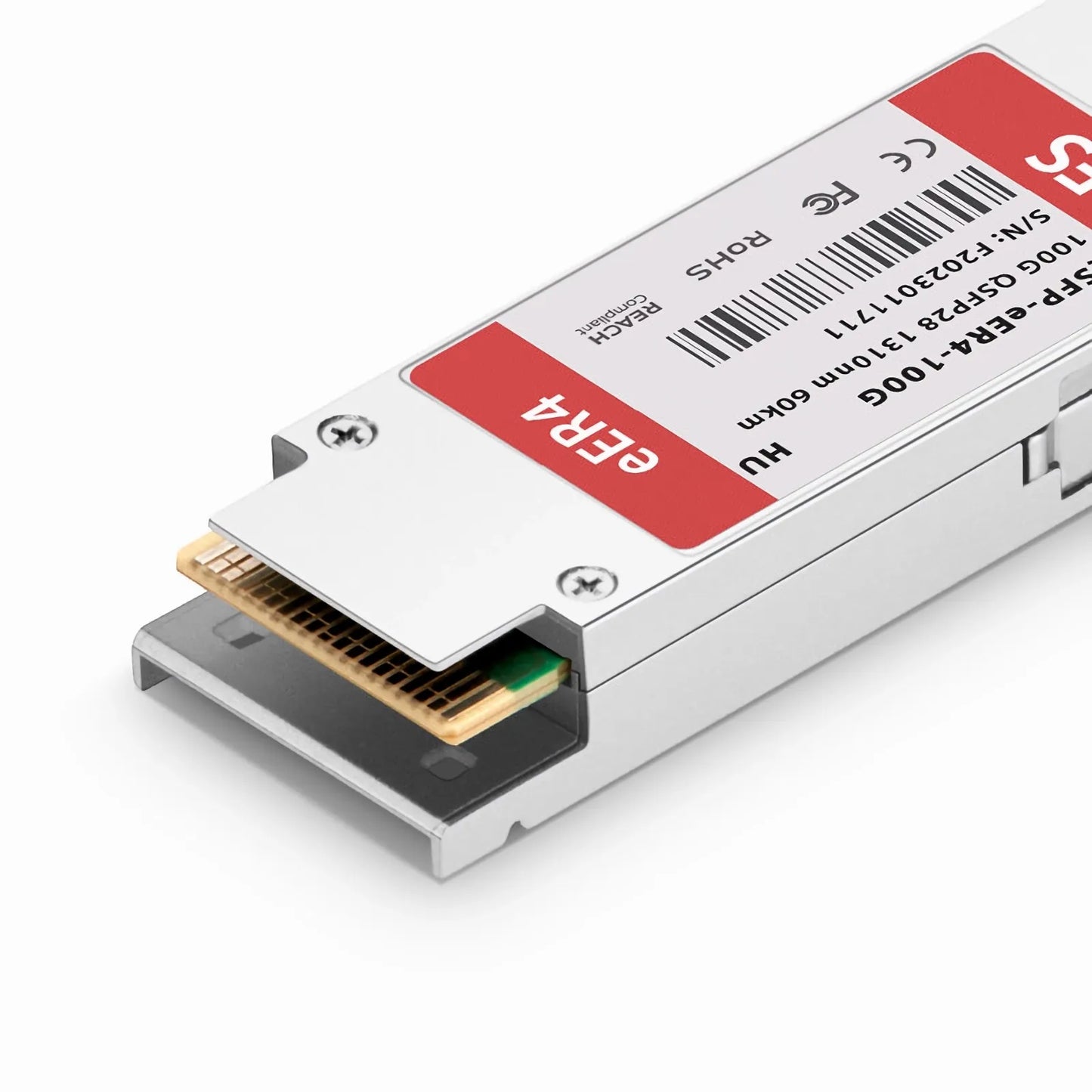 HW Compatible 100GBASE-ER4 QSFP28 4 x 25G NRZ 1310nm 60km DOM Duplex LC/UPC SMF Optical Transceiver Module