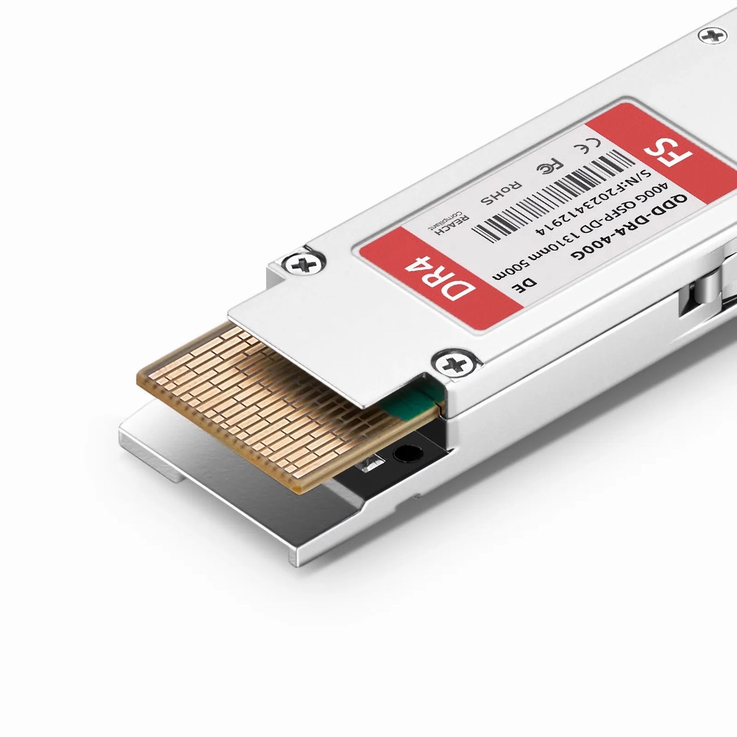Dell Compatible 400GBASE-DR4 QSFP-DD 8 x 50G PAM4 1310nm 500m DOM MPO-12/APC SMF Optical Transceiver Module, Breakout to 4 x 100G-DR