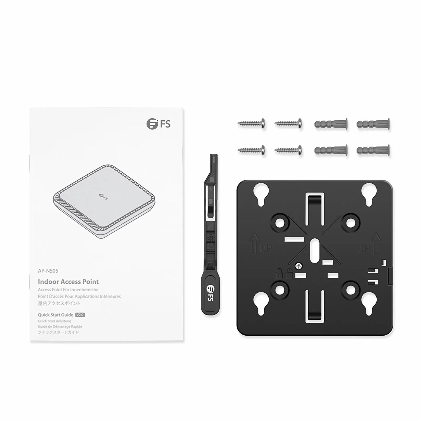 AP-N505, Cloud Managed Wi-Fi 6 802.11ax 3000 Mbps Indoor Access Point, Seamless Roaming & 2 × 2 MU-MIMO Dual Radios, Manageable via Airware, Controller or Standalone (Without PoE Injector)