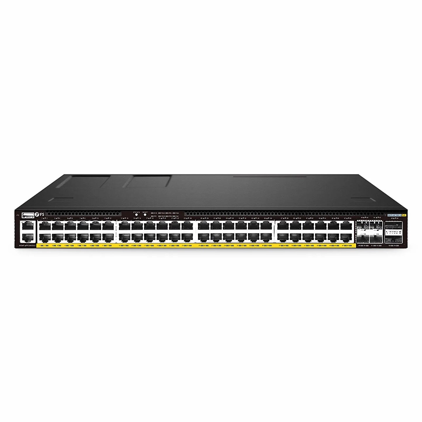 S5870-48T6BC-U, 48-Port Ethernet L3 PoE++ Switch, 48 x PoE++ Ports @1560W, with 4 x 25Gb SFP28 and 2 x 100Gb QSFP28 Uplinks, PicOS®, Support EVPN-VXLAN, MLAG & Perpetual PoE, Broadcom Chip