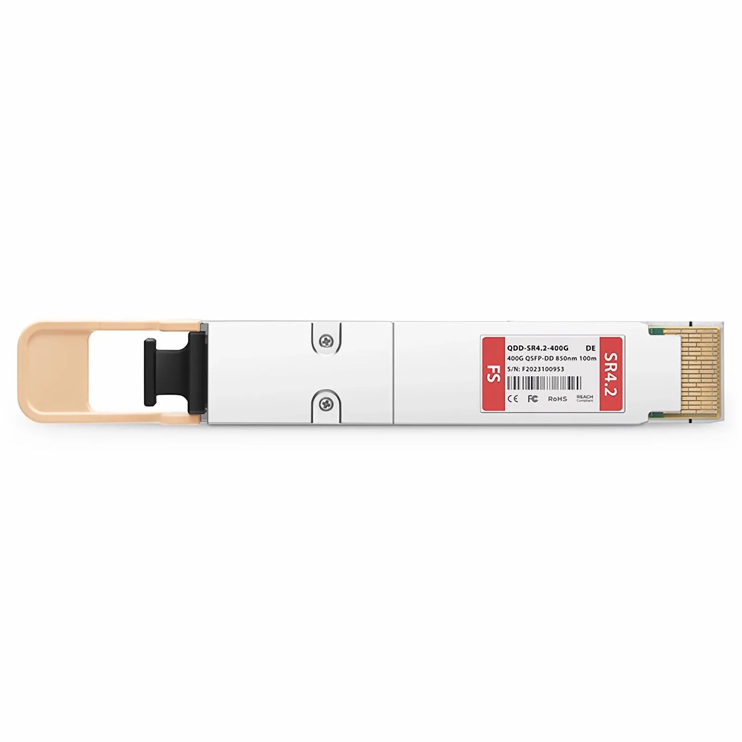 Dell Compatible 400GBASE-SR4.2 QSFP-DD 8 x 50G PAM4 850nm 100m DOM MPO-12/UPC MMF Optical Transceiver Module, Breakout to 4 x 100G-SR1.2