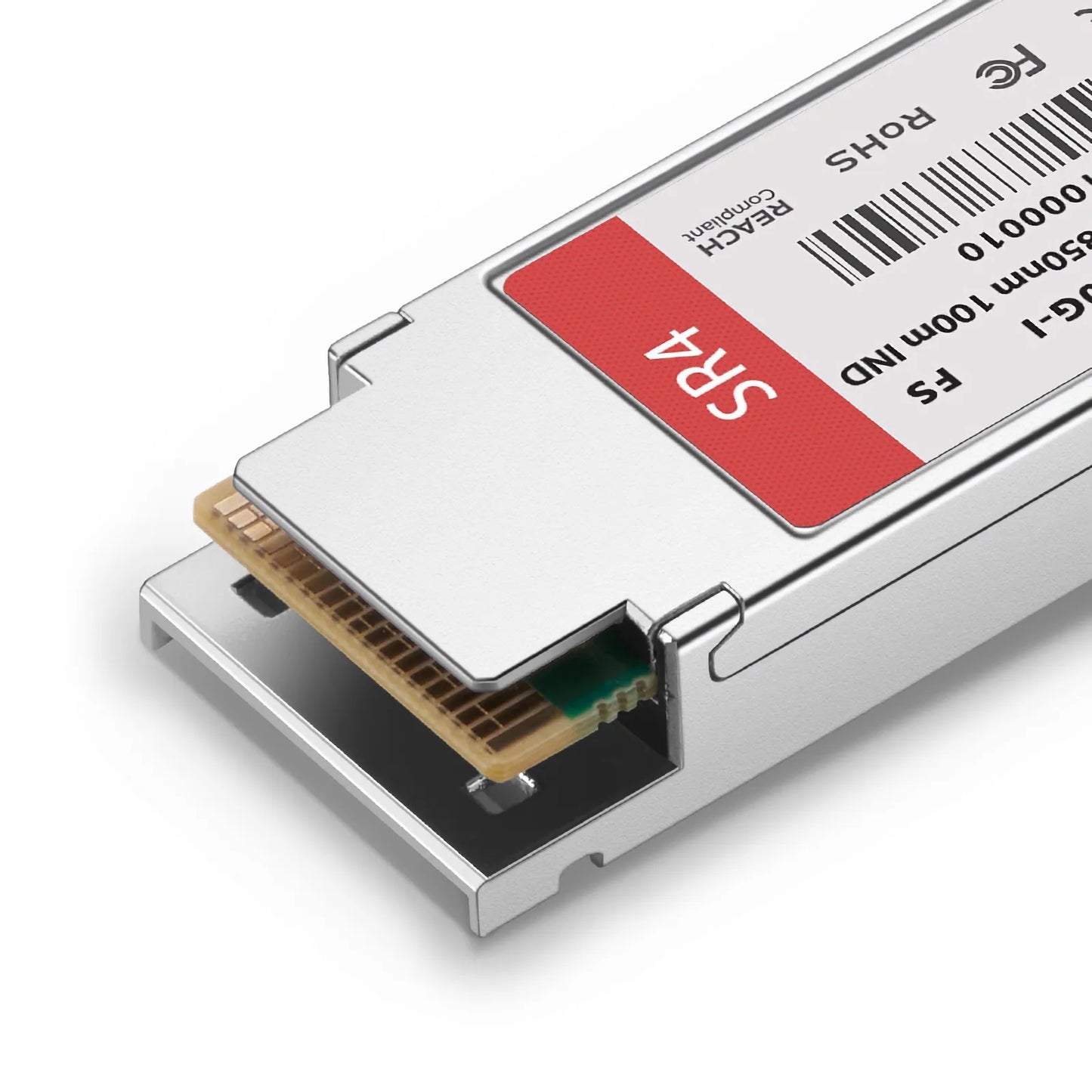 100GBASE-SR4 QSFP28 4 x 25G NRZ 850nm 100m DOM MPO-12/UPC MMF Optical Transceiver Module for FS Switches (Industrial), Breakout to 4 x 25G-SR