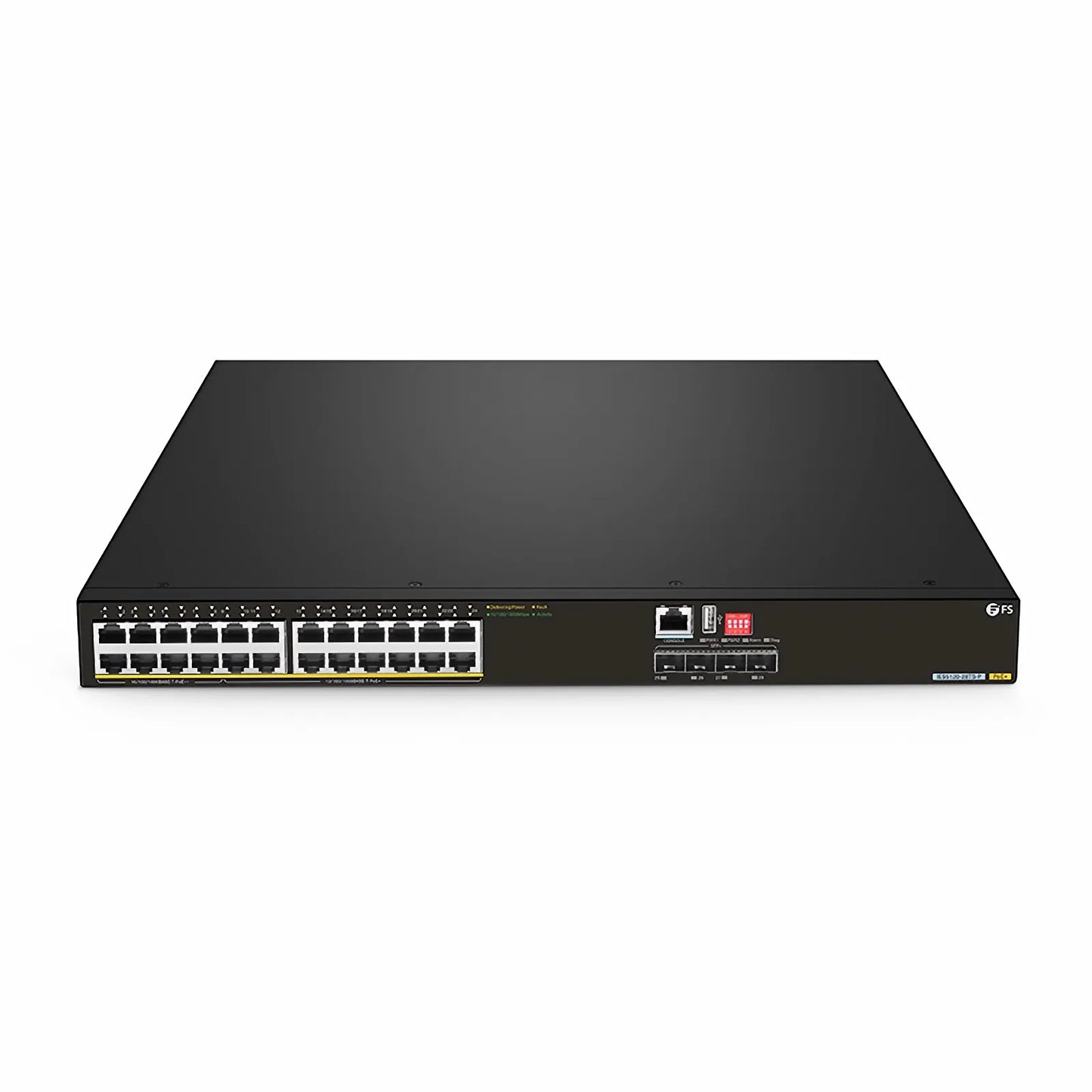 IES5120-28TS-P, 24-Port Gigabit Ethernet L2+ Managed Industrial PoE++ Switch, 8 x PoE++ Ports, 16 x PoE+ Ports @360W, with 4 x 1/10Gb SFP+, Wide-Temp